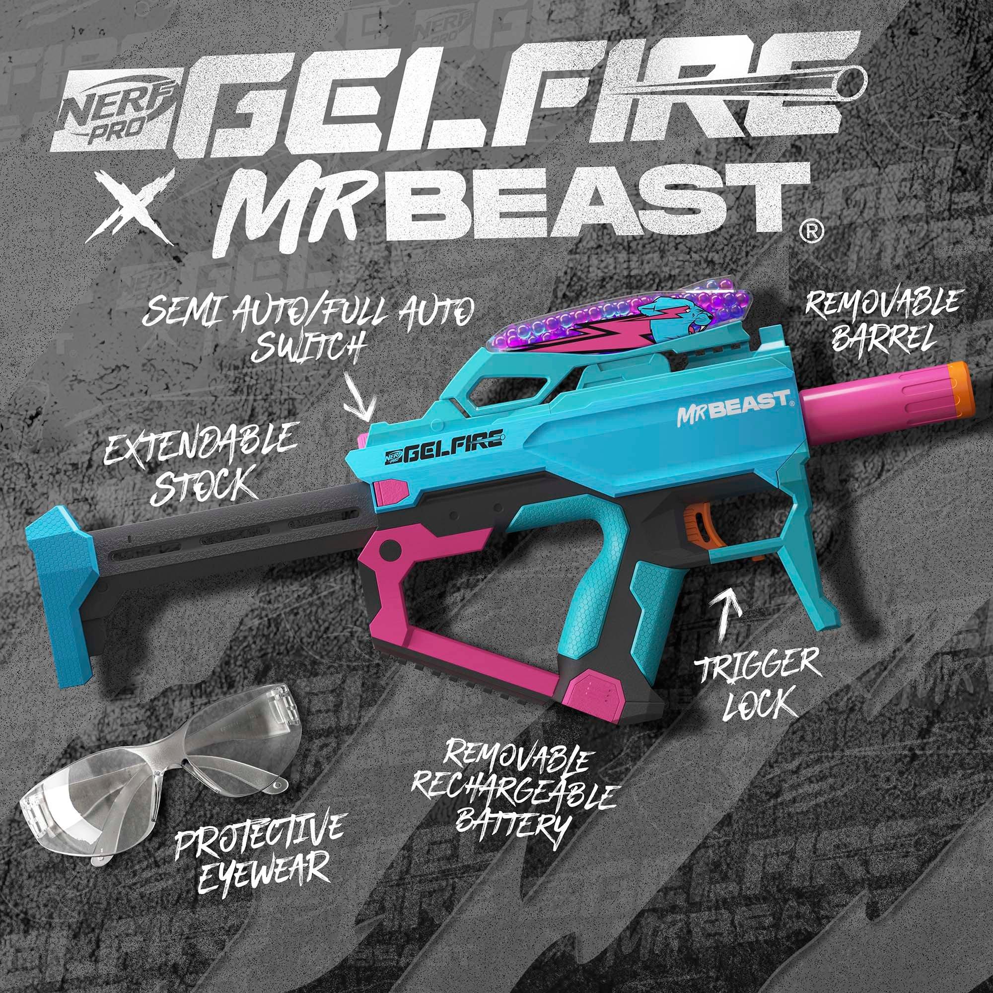NERF Pro Gelfire X Mrbeast Fully Automatic Blaster