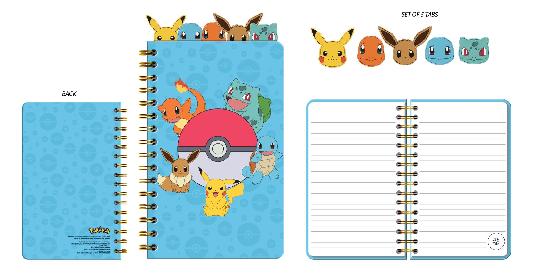 Pokémon Kanto Starters Evolutions Tab Journal 