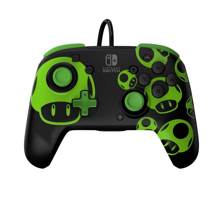 Nintendo Switch - ジョージ① PDP REMATCH 1-Up Glow-in-the-Dark Wired Controller for
