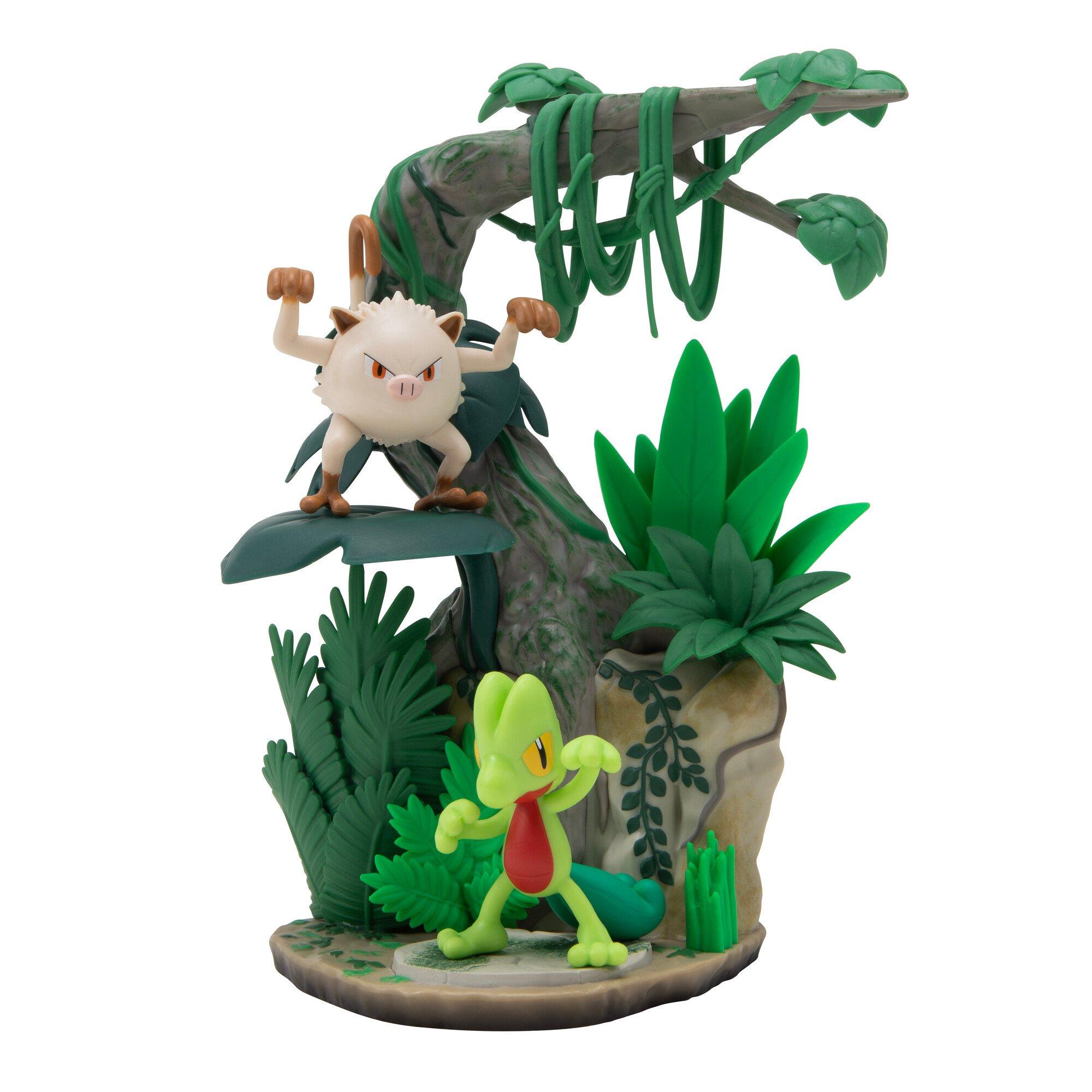 Jazwares Pokemon Select Jungle Environment Play Set with Mankey and Treecko