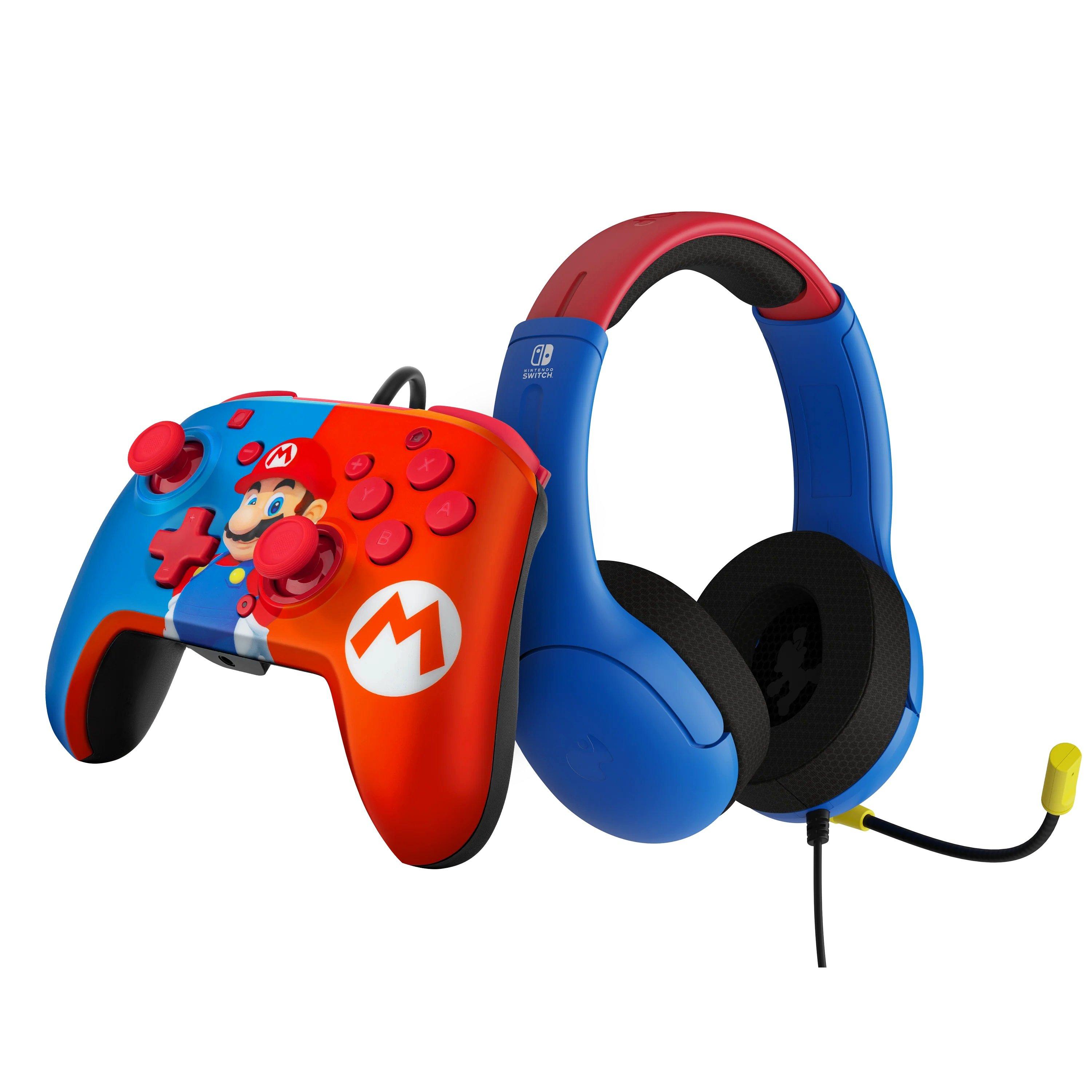 PDP AIRLITE Wired Headset and REMATCH Wired Controller Bundle for Nintendo  Switch - Mario Dash | GameStop