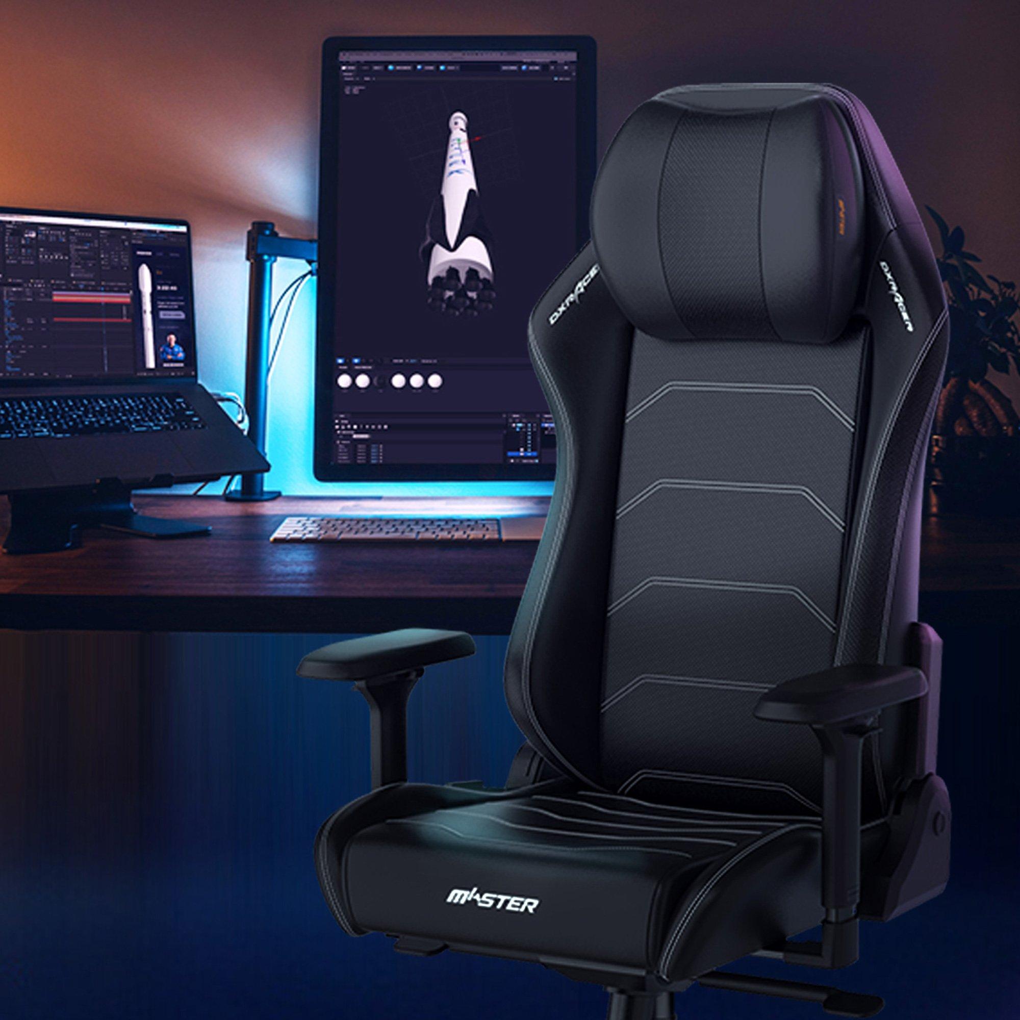DXRacer Master 2023 GameStop Black Chair | Big - Office and Tall Microfiber/Leather