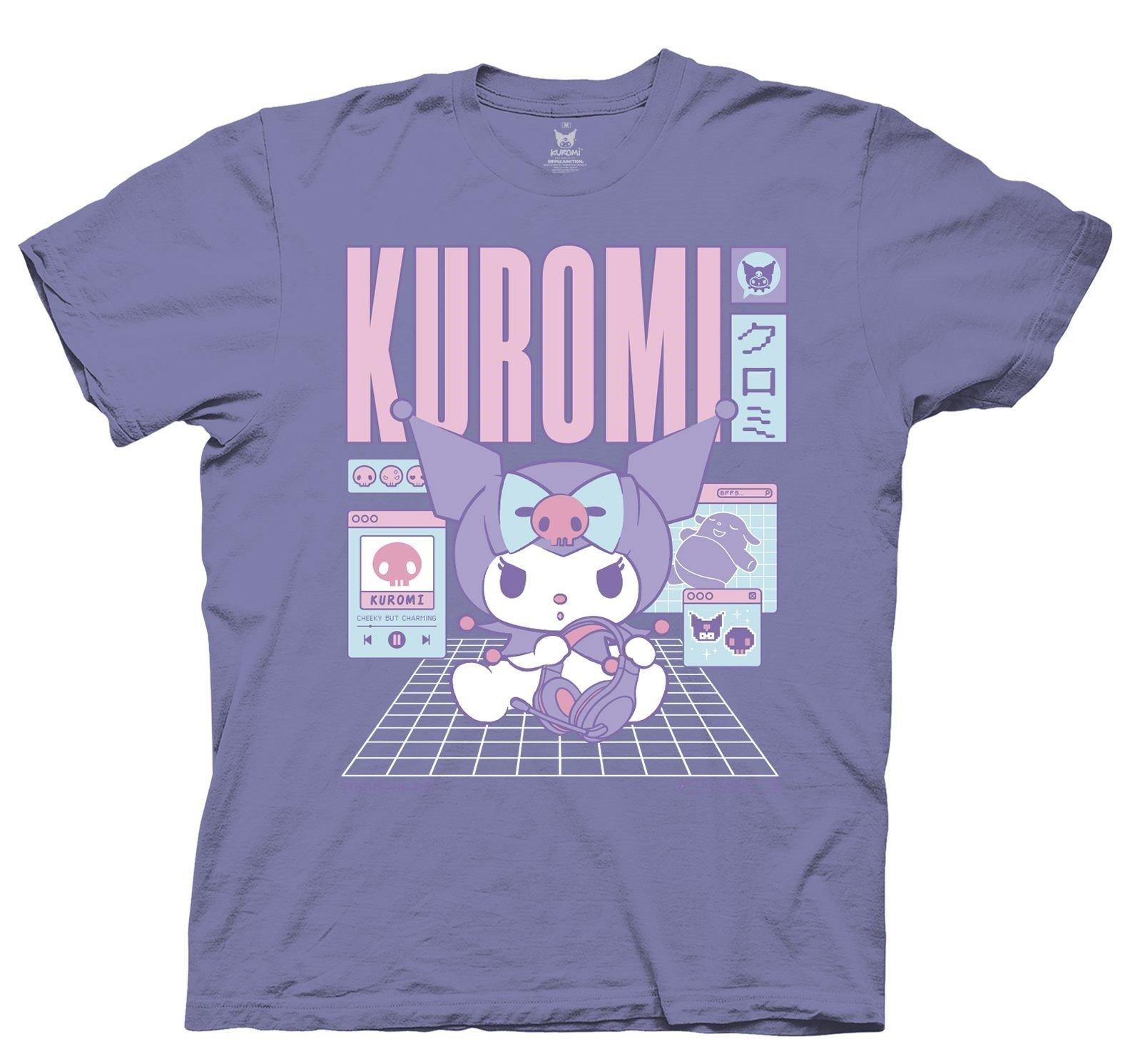 Sanrio Kuromi Gamer Girl Unisex Short Sleeve T-Shirt, Size: 2XL, Ripple Junction