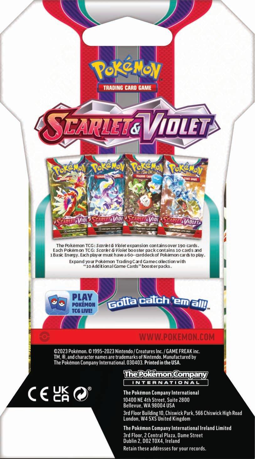 Pokemon Trading Card Game: Scarlet and Violet Sleeved Booster Pack