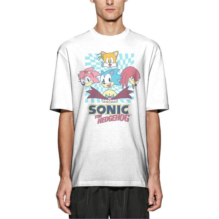 Sonic The Hedgehog Characters White Unisex Short Sleeve T-Shirt