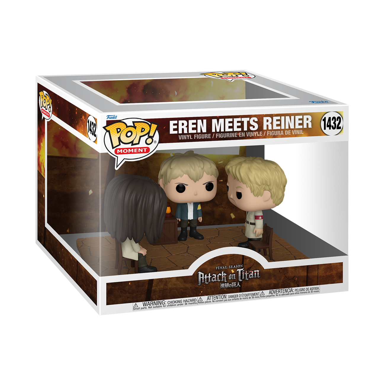 Funko POP! Moment: Attack on Titan Eren Jeager, Falco Grice, and Reiner Braun 4.3-in Vinyl Collectible Set 3-Pack