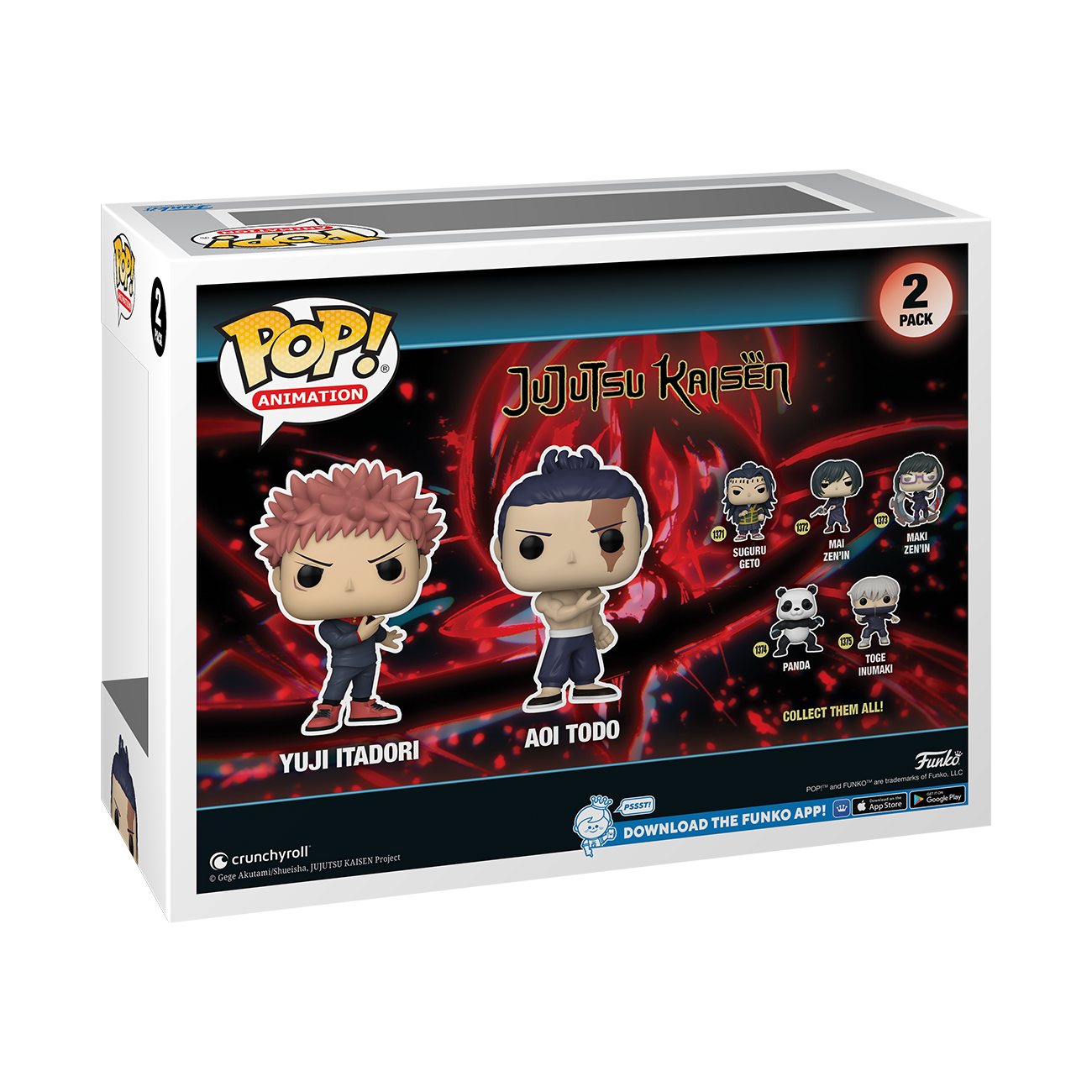  Funko Pop! Jujutsu Kaisen - Set of 6(7) - 2PK Itadori & Todo,  Geto, Mai Zenin, Maki Zenin, Panda and Toge Inumaki : Toys & Games