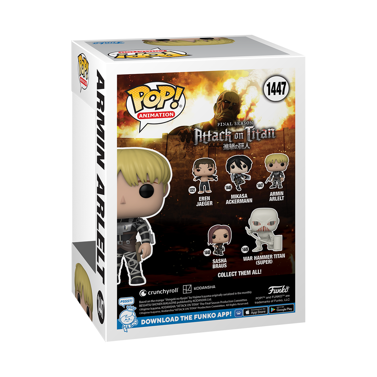 Funko Pop! Animation Attack on Titan Armin Arlelt #1447