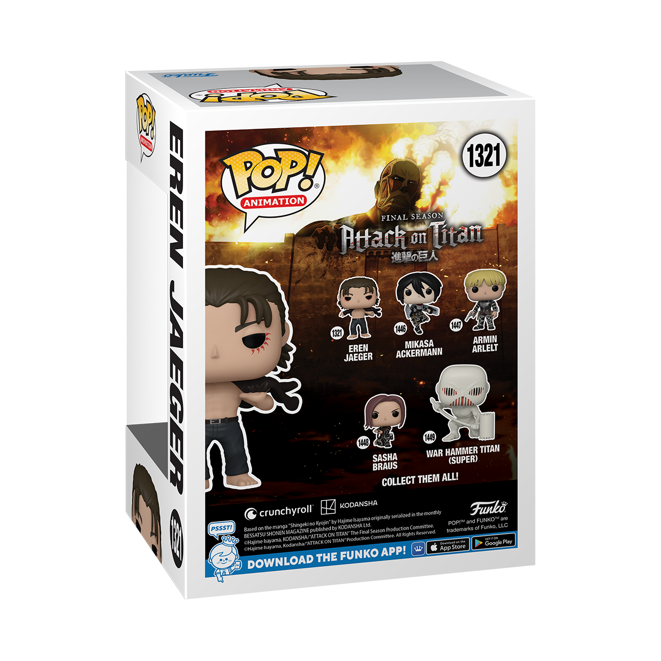 Funko POP Eren Jeager Final Season Attack on Titan