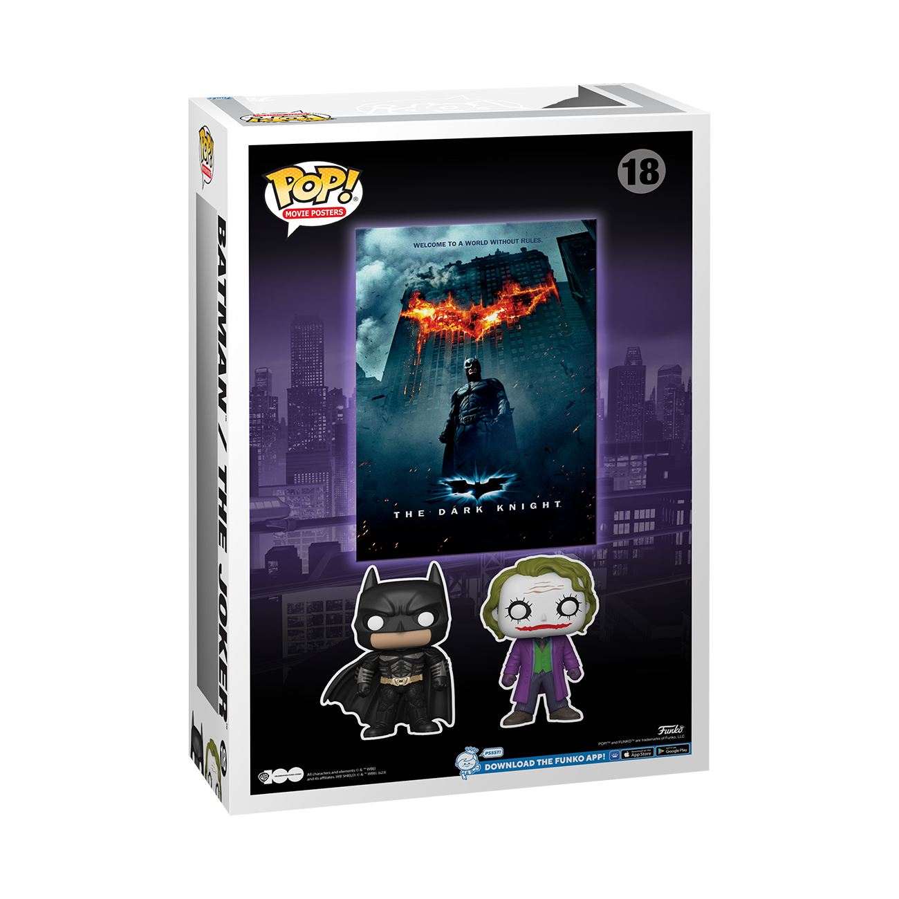 Funko POP! Movie Poster: The Dark Knight Batman and The Joker Vinyl Figure  2-Pack Set with Poster