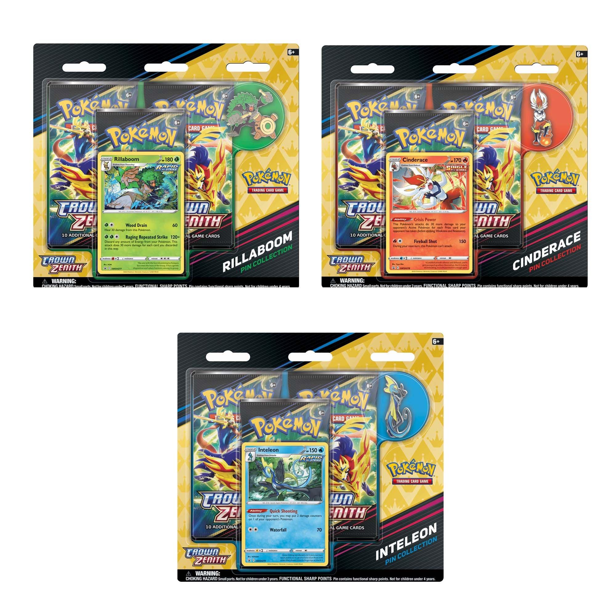 Pokemon Trading Card Game: Crown Zenith Pin Collection (Styles May Vary)
