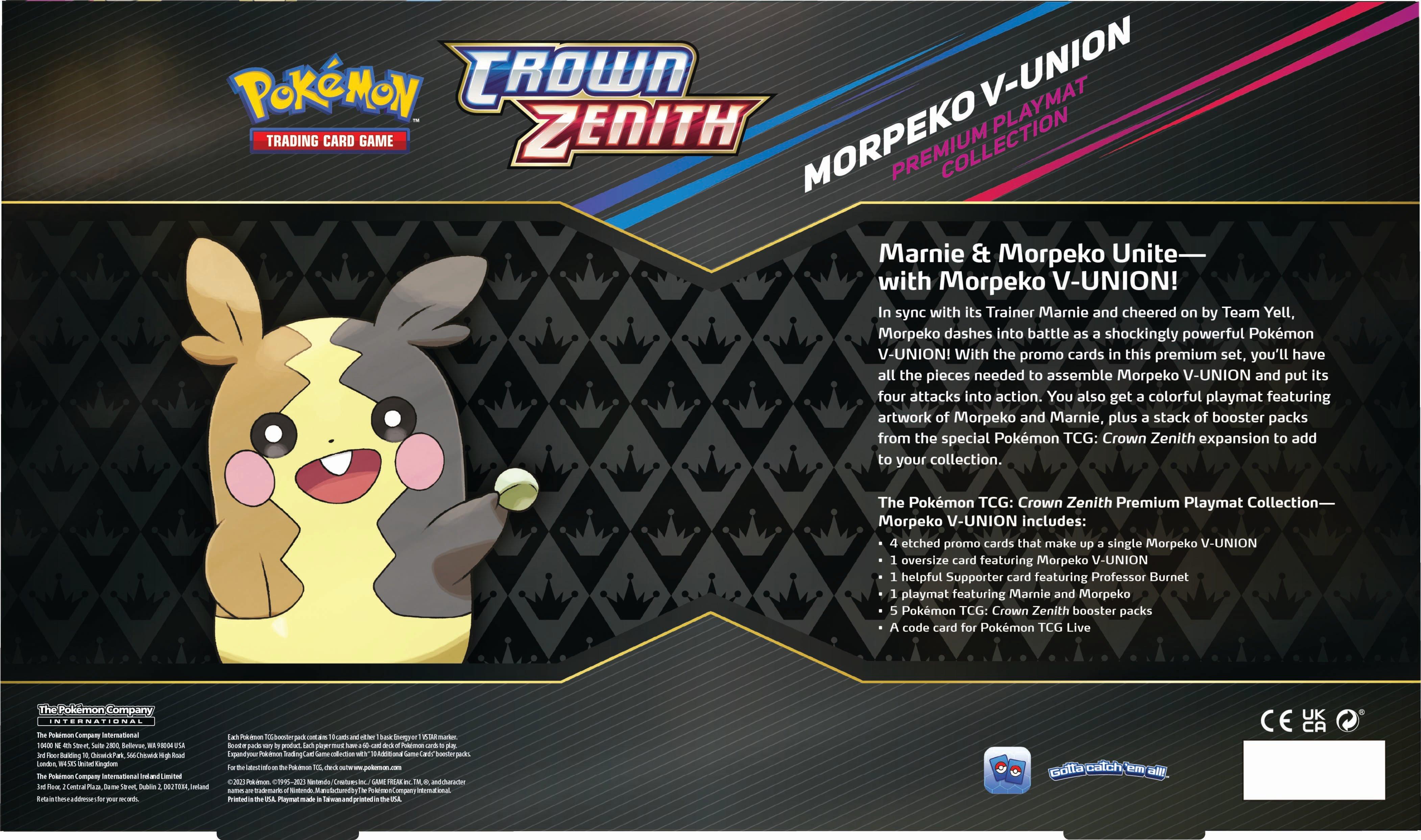 Pokemon Trading Card Game: Crown Zenith Morpeko V-UNION Premium Playmat Collection