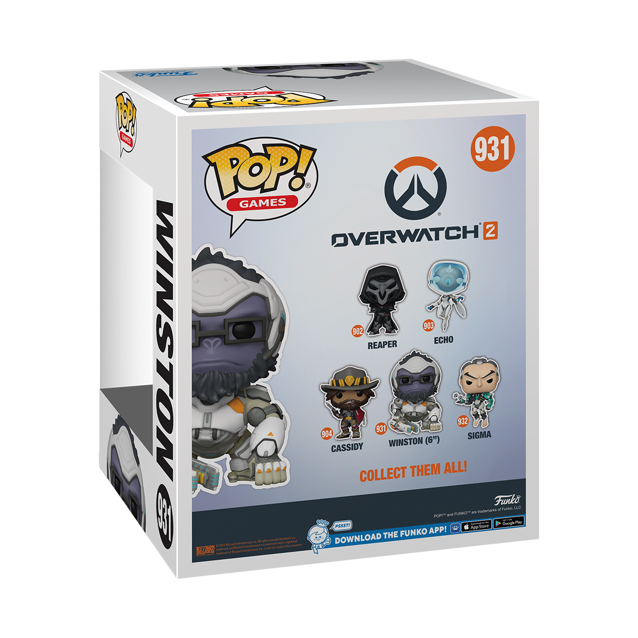 Funko Super POP! Games: Overwatch 2 Winston 6.3-in Vinyl Figure