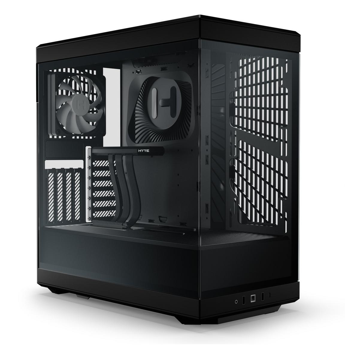 HYTE Y40 S-Tier Aesthetic Panoramic Tempered Glass Mid-Tower ATX Computer Gaming Case with PCIE 4.0 Riser Cable Black