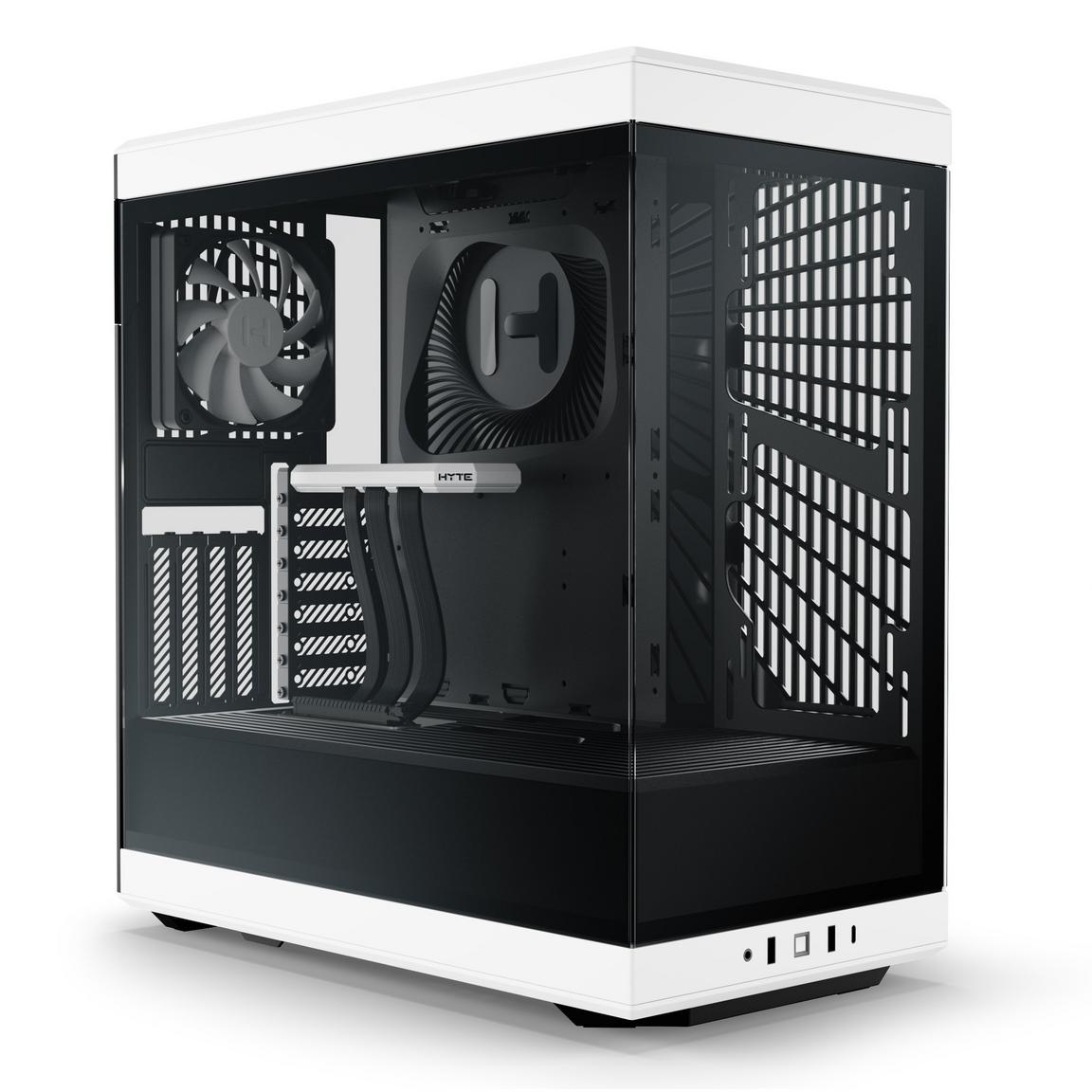 HYTE Y40 S-Tier Aesthetic Panoramic Tempered Glass Mid-Tower ATX Computer Gaming Case with PCIE 4.0 Riser Cable White