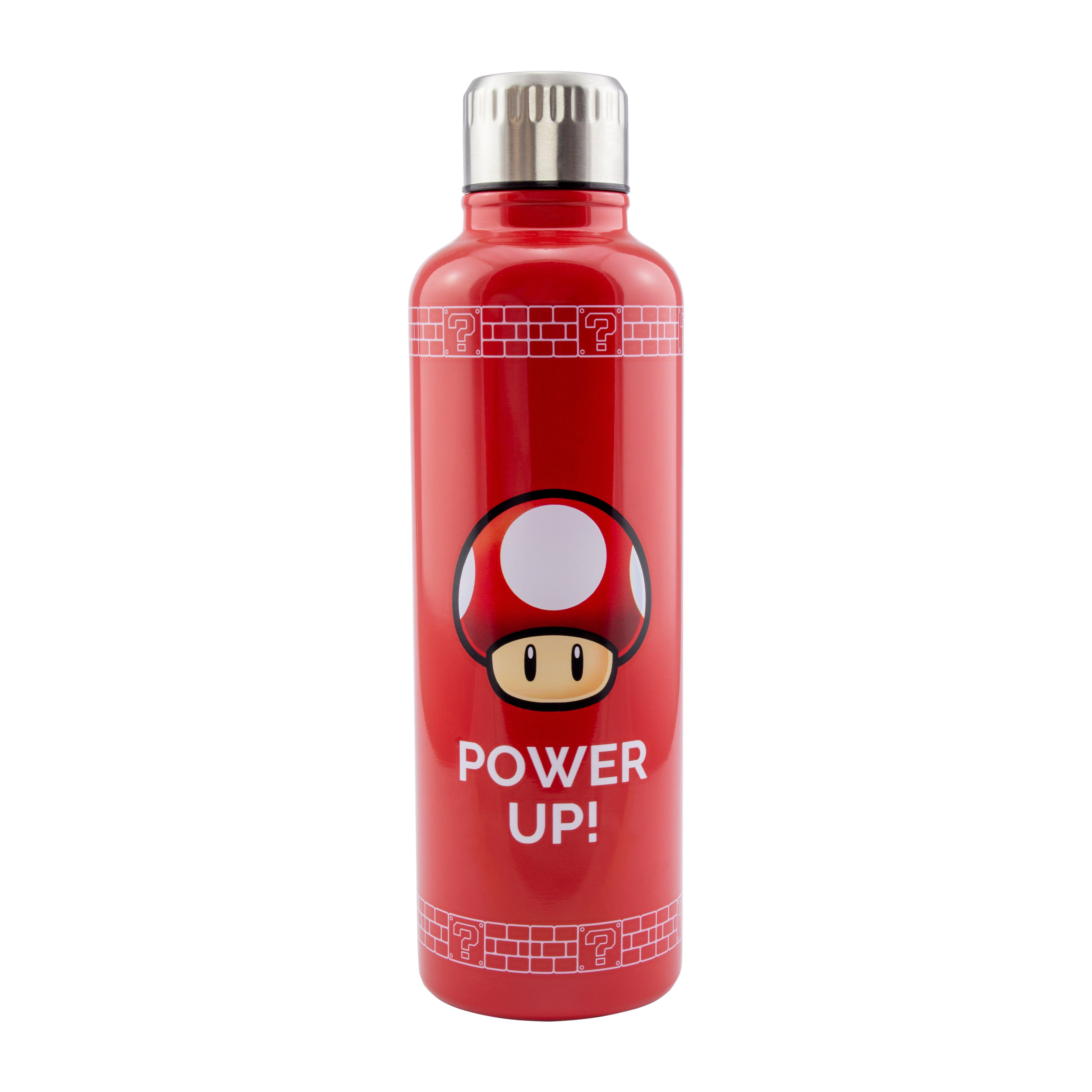 Super Mario Bros Red Plastic Water Bottle 20 oz