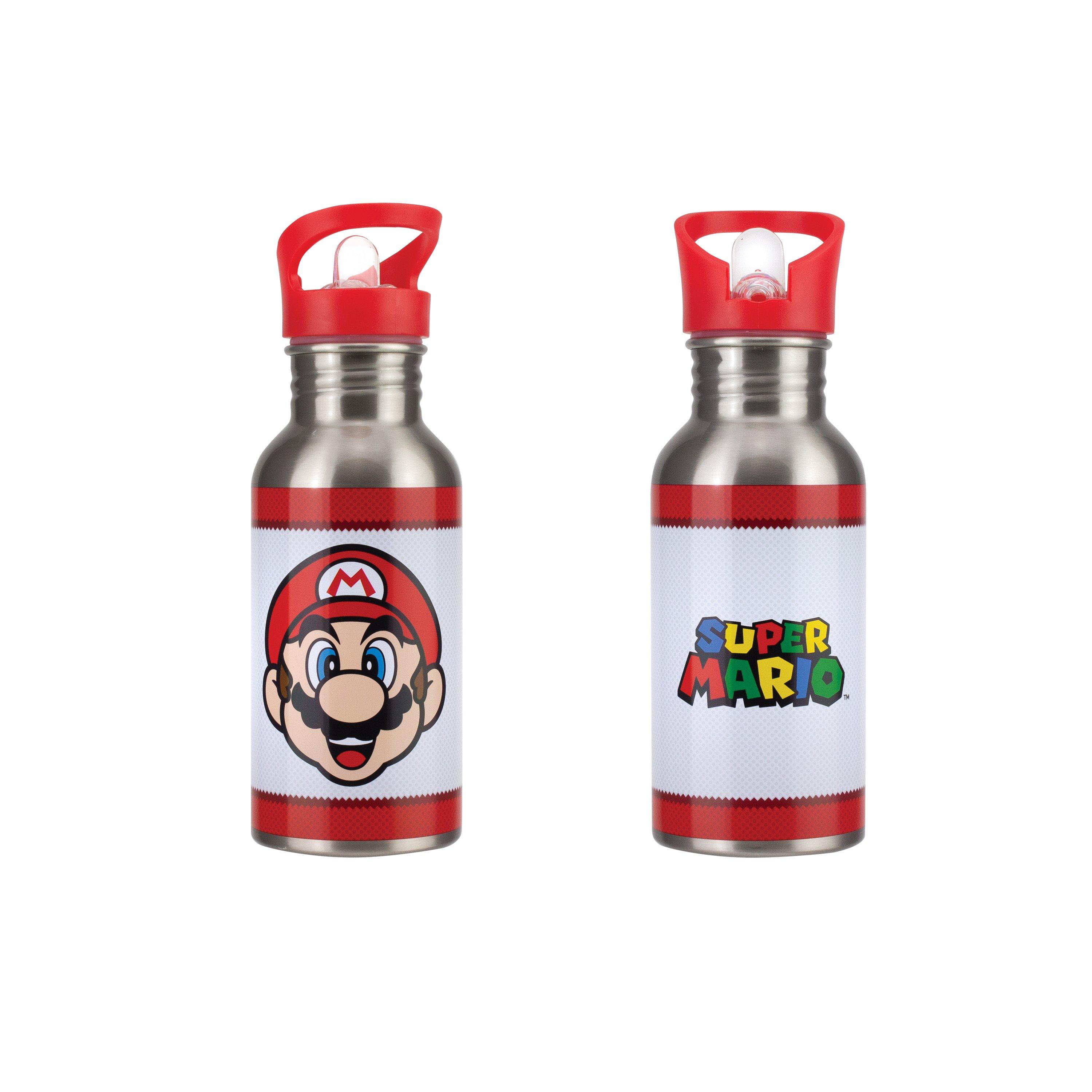 Super Mario Bros. Water Bottle with Molded Freezable Star Ice Cubes