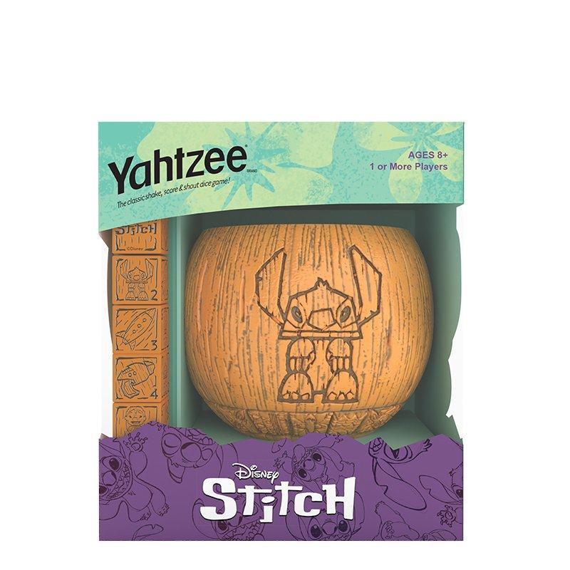 Disney - ヤッチー YAHTZEE: Disney Stitch - Tiki Style Dice Cup Board Game
