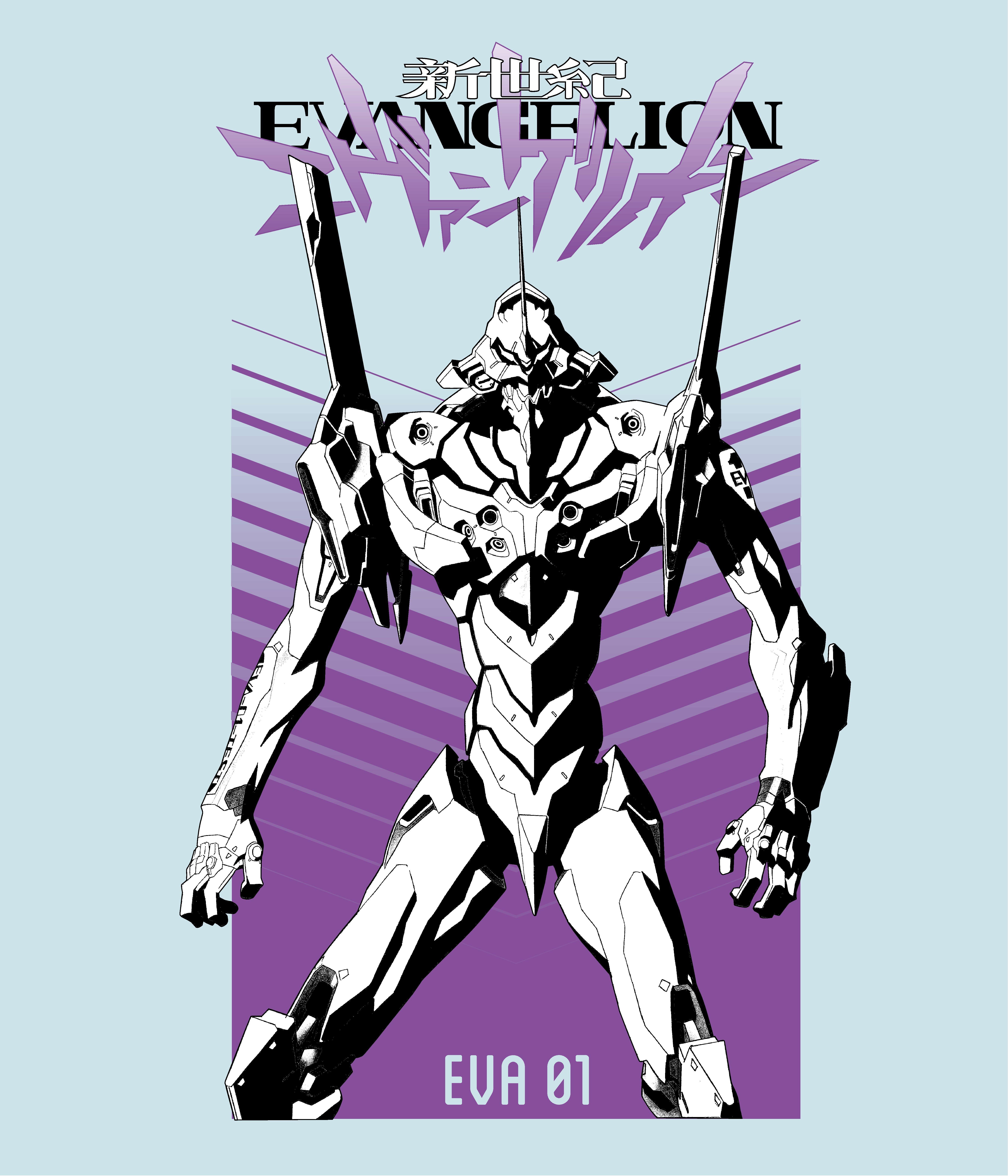 Neon Genesis Evangelion Eva Unit-01 Unisex Cotton Short Sleeve T-Shirt