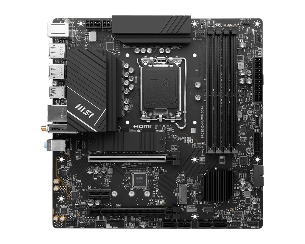 MSI PRO B760M-A WIFI DDR4 ATX LGA 1700 Socket Motherboard PROB760MAWID4