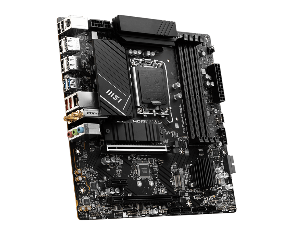 MSI PRO B760M-A WIFI DDR4 ATX LGA 1700 Socket Motherboard PROB760MAWID4