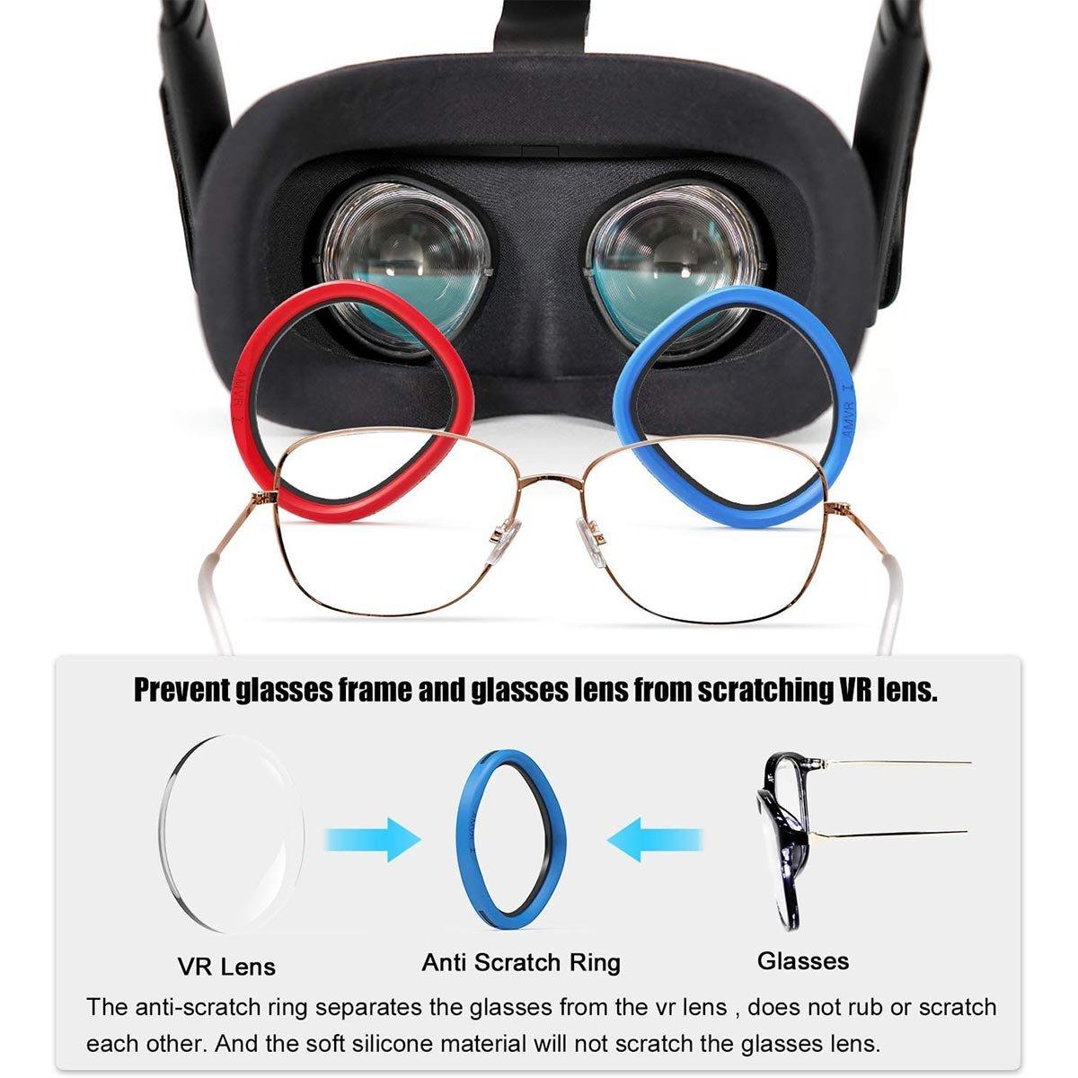 AMVR Lens Anti-Scratch Ring Protecting Myopia Glasses for Meta Quest 2, Meta Quest, Rift S and Oculus Go