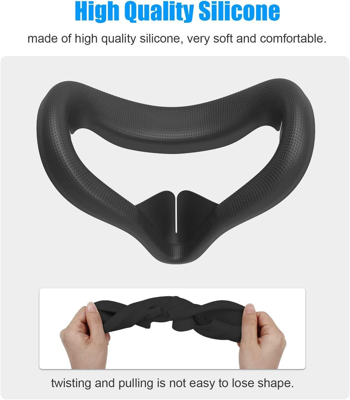 AMVR Silicone Face Cover for Meta Quest 2 - Black