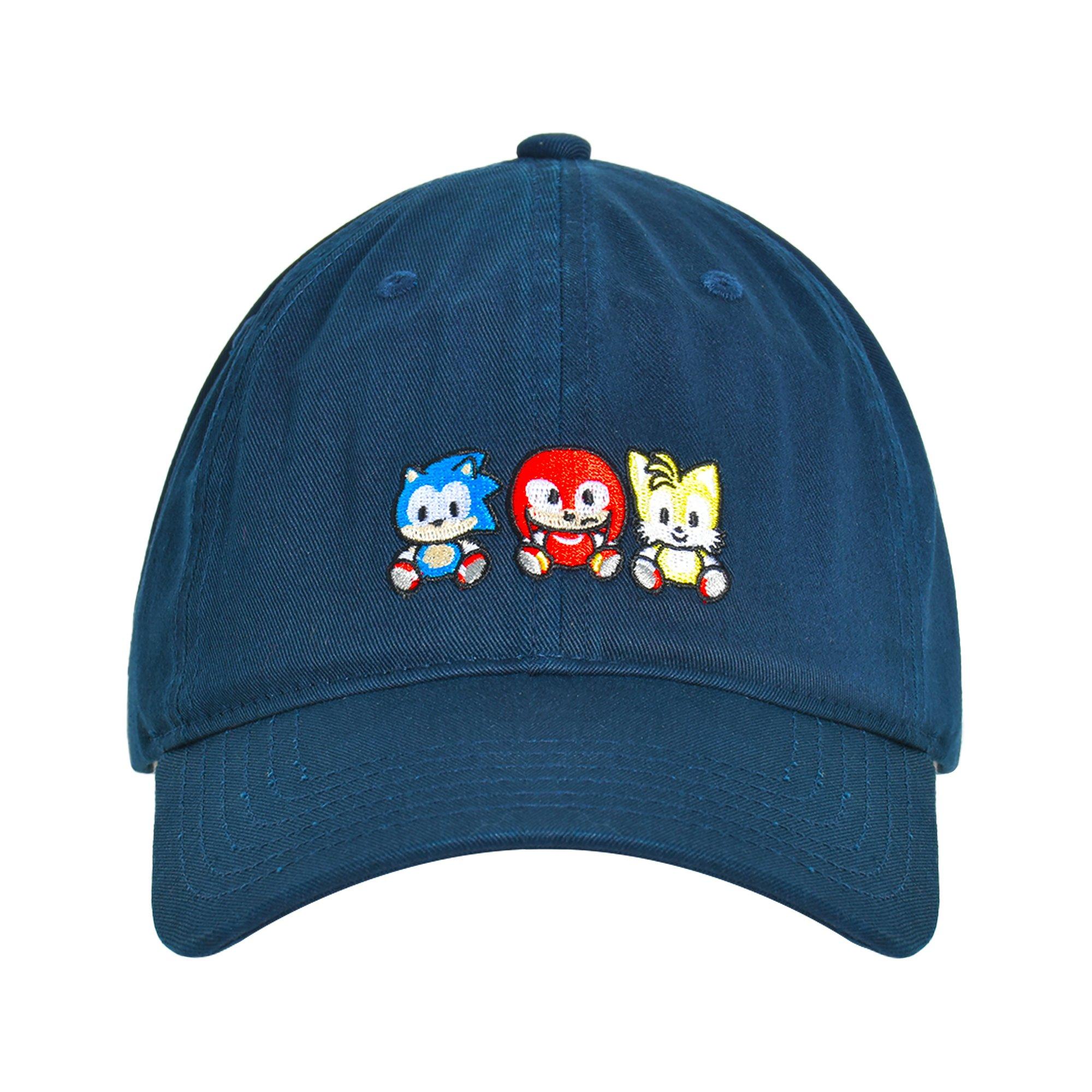 SEGA Sonic the Hedgehog - Sonic, Knuckles, and Tails Men's Adjustable Hat