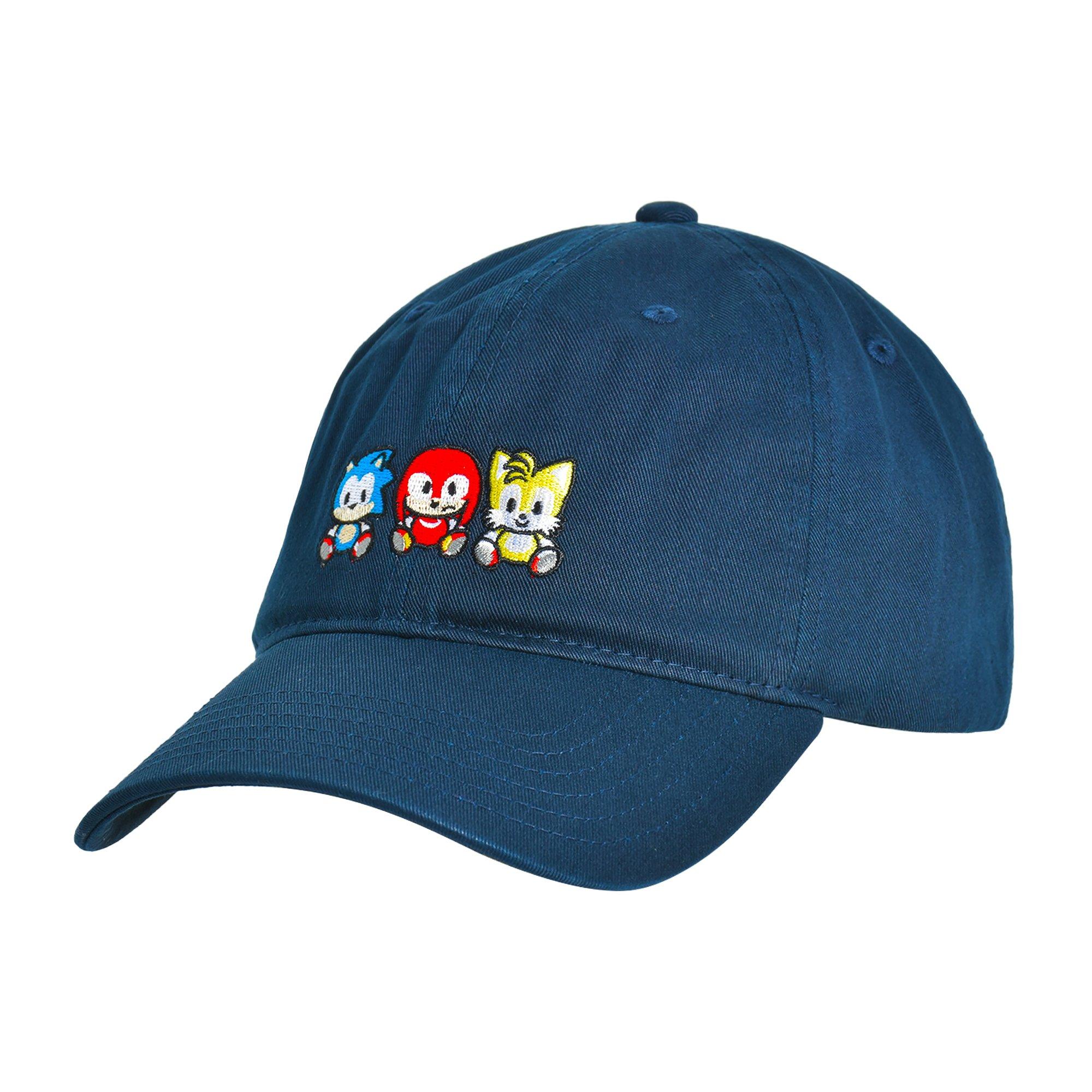 SEGA Sonic the Hedgehog - Sonic, Knuckles, and Tails Men's Adjustable Hat