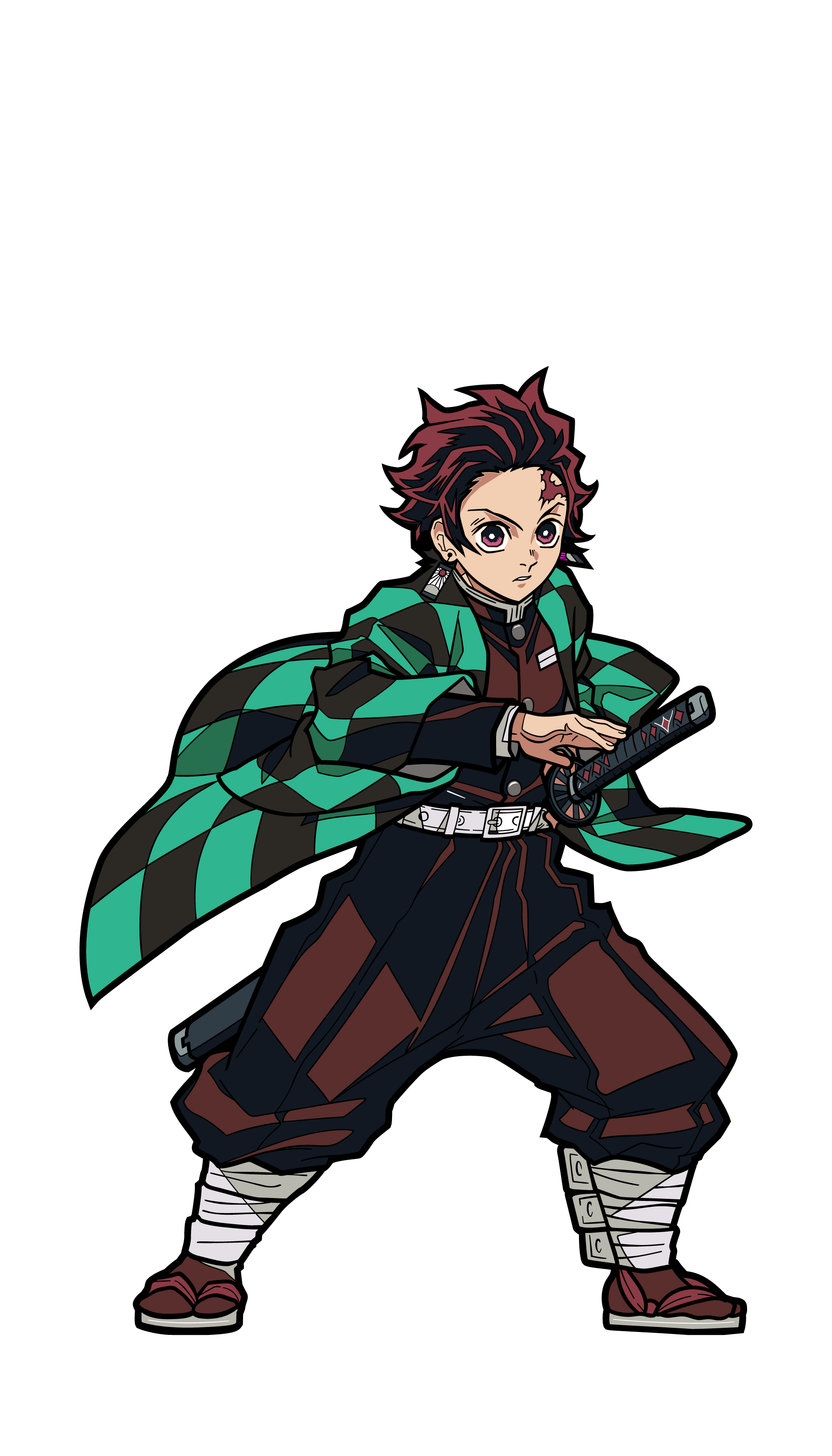 FiGPiN Demon Slayer: Kimetsu no Yaiba Tanjiro Kamado 3-in Collectible  Enamel Pin