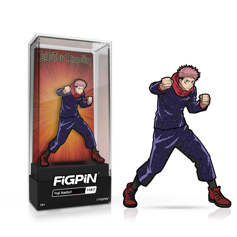 FiGPiN Jujutsu Kaisen Yuji Itadori Collectilbe Enamel Pin - Glitter Variant Exclusive