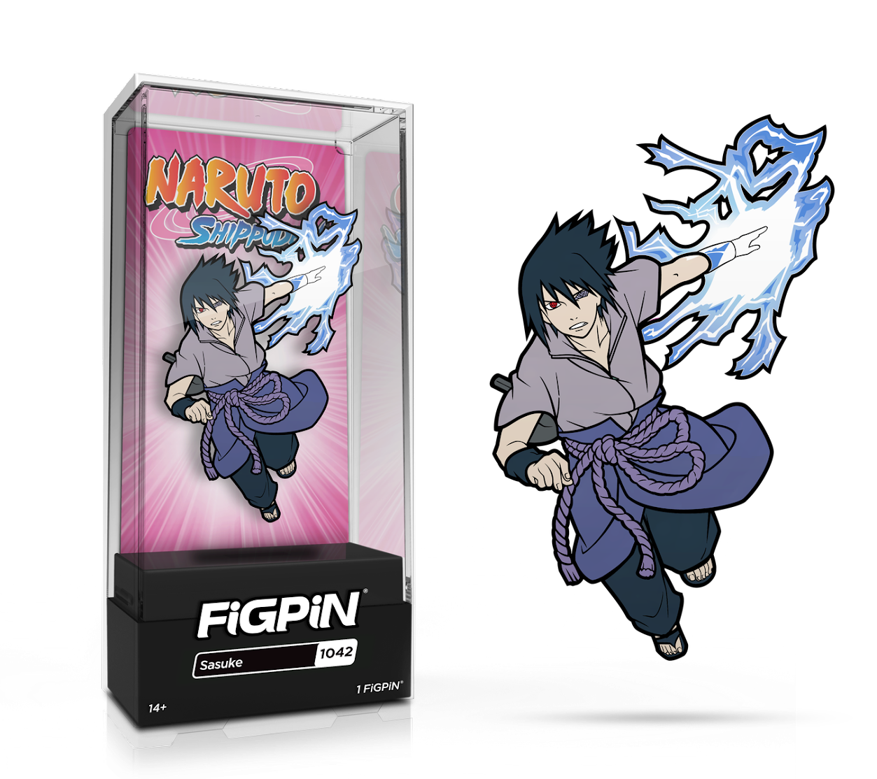 FiGPiN Naruto Sasuke Uchiha Collectible Enamel Pin GameStop