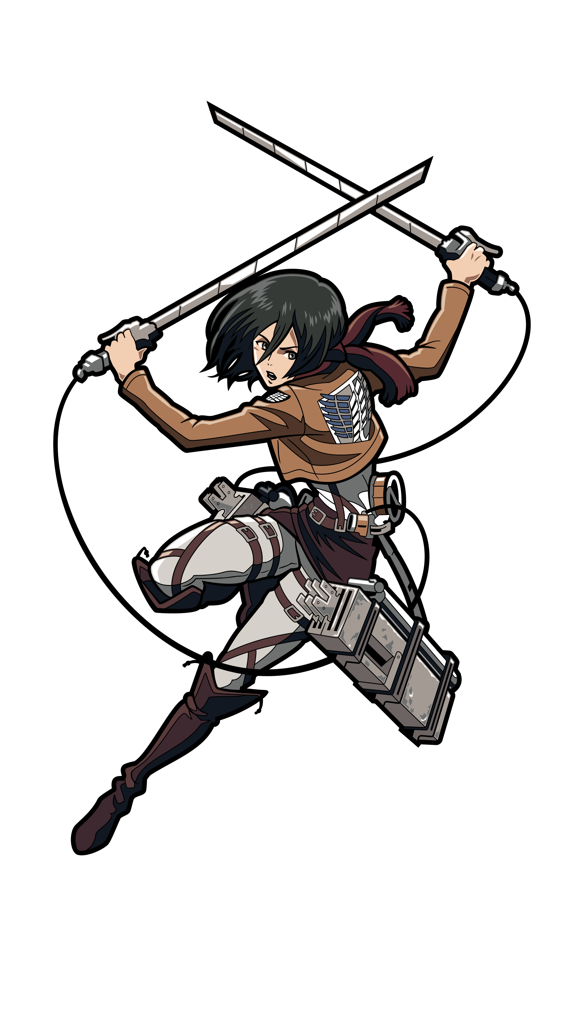 FiGPiN Attack on Titan Mikasa Ackermann 3-in Collectible Enamel Pin