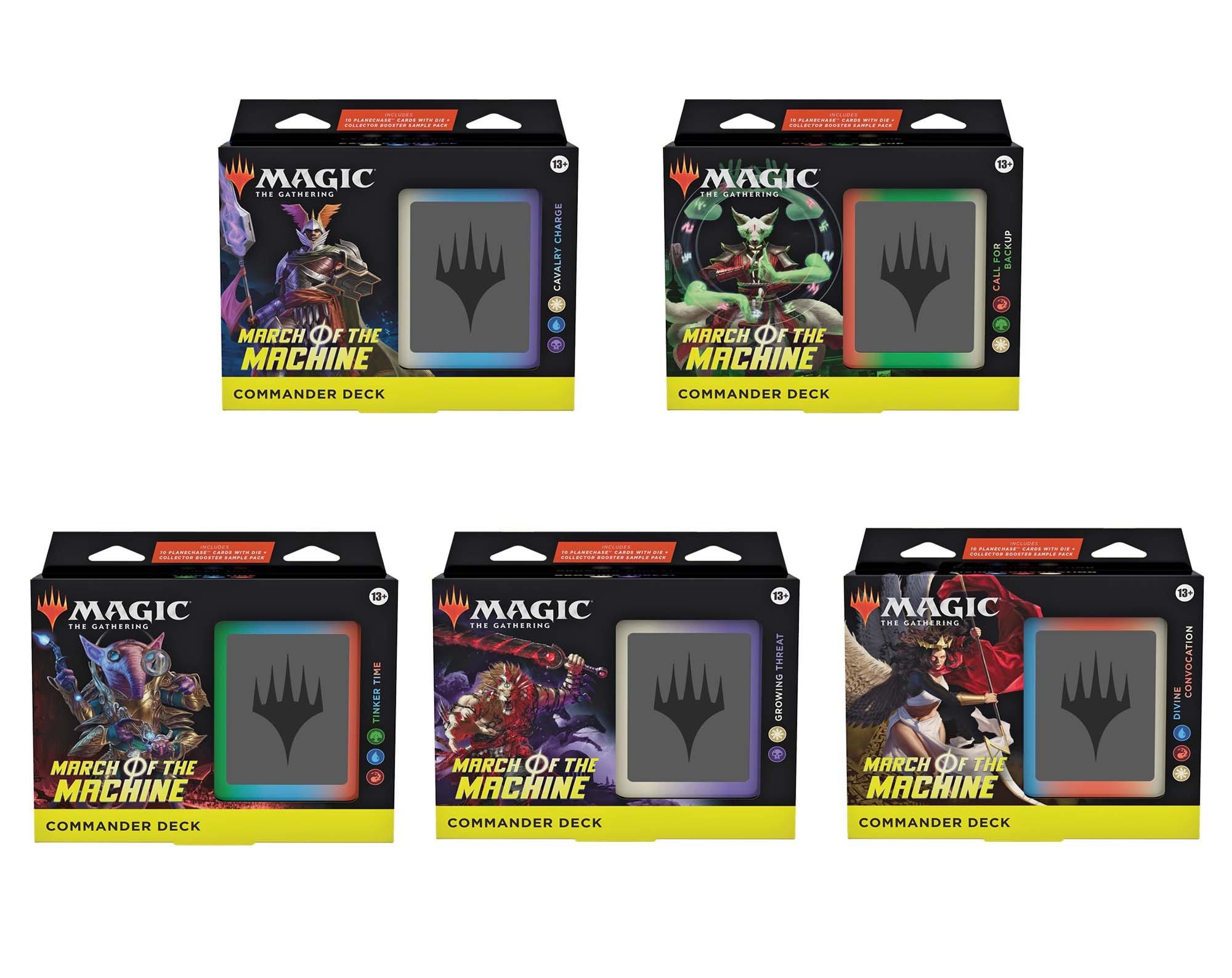 Magic: The Gathering March of the Machine Commander Deck Growing Threat +  Collector Booster Sample Pack