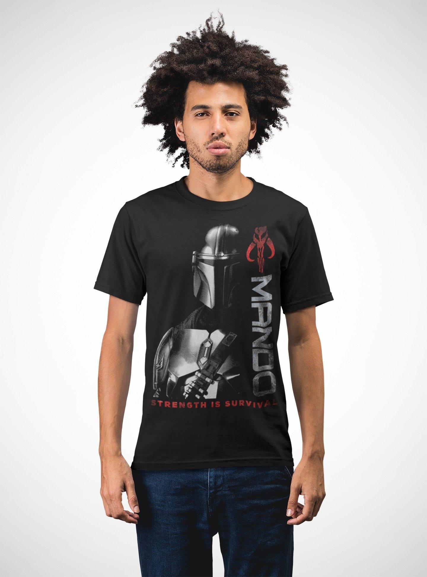 Geeknet Star Wars: The Mandalorian Season 3 Mando Strength Survival T-shirt GameStop Exclusive