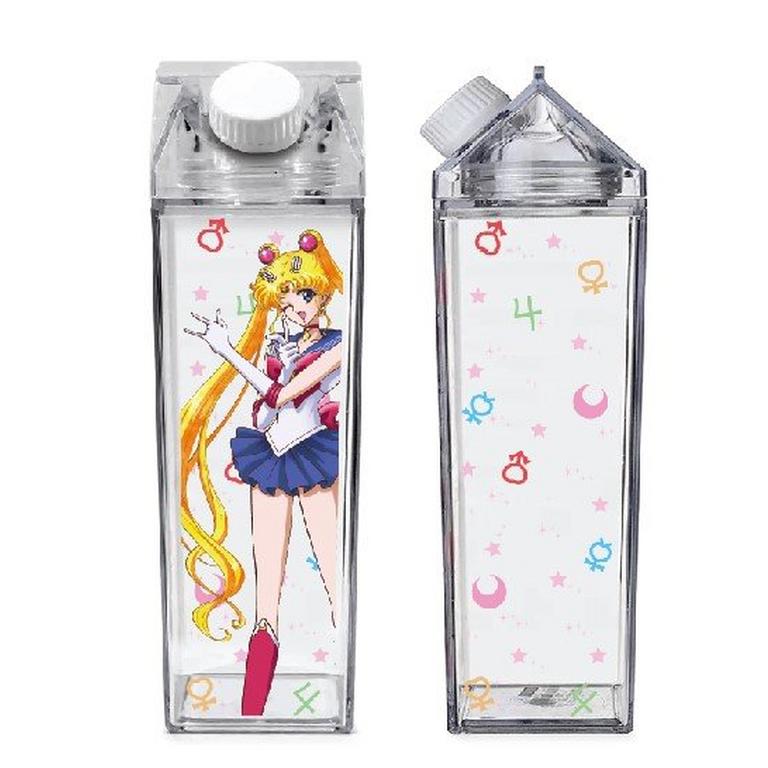 Sailor Moon 16 oz. Plastic Milk Carton Bottle