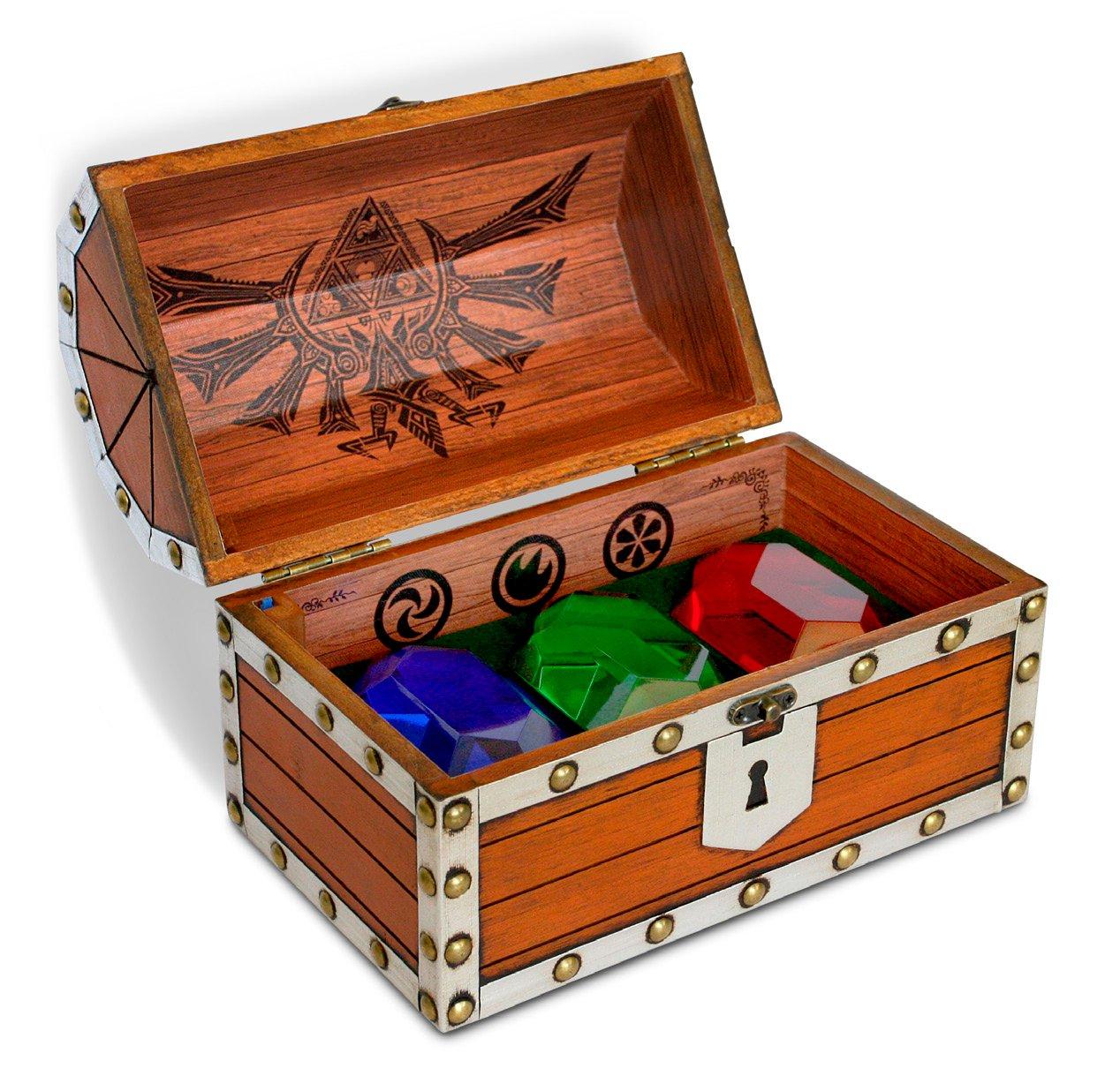 Legend Of Zelda Rupee Paper Weight Set 3 Pack With Collectible Chest GameStop