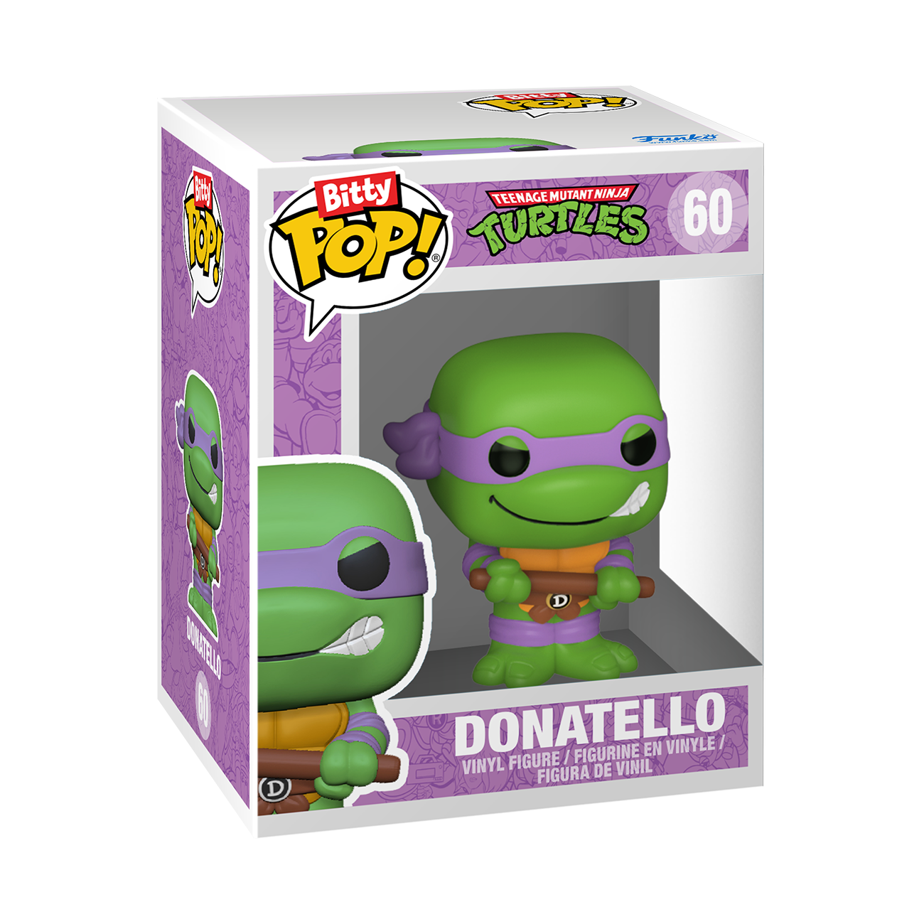 Funko Bitty POP! Teenage Mutant Ninja Turtles (Donatello, Shredder, Baxter Stockman, Mystery Pop) 0.9-in Vinyl Figure Set 4-Pack