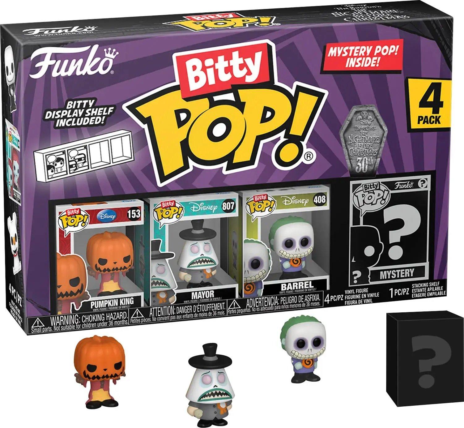 Funko Bitty POP: The Nightmare Before Christmas 0.9-in Vinyl Figure Set 4-Pack