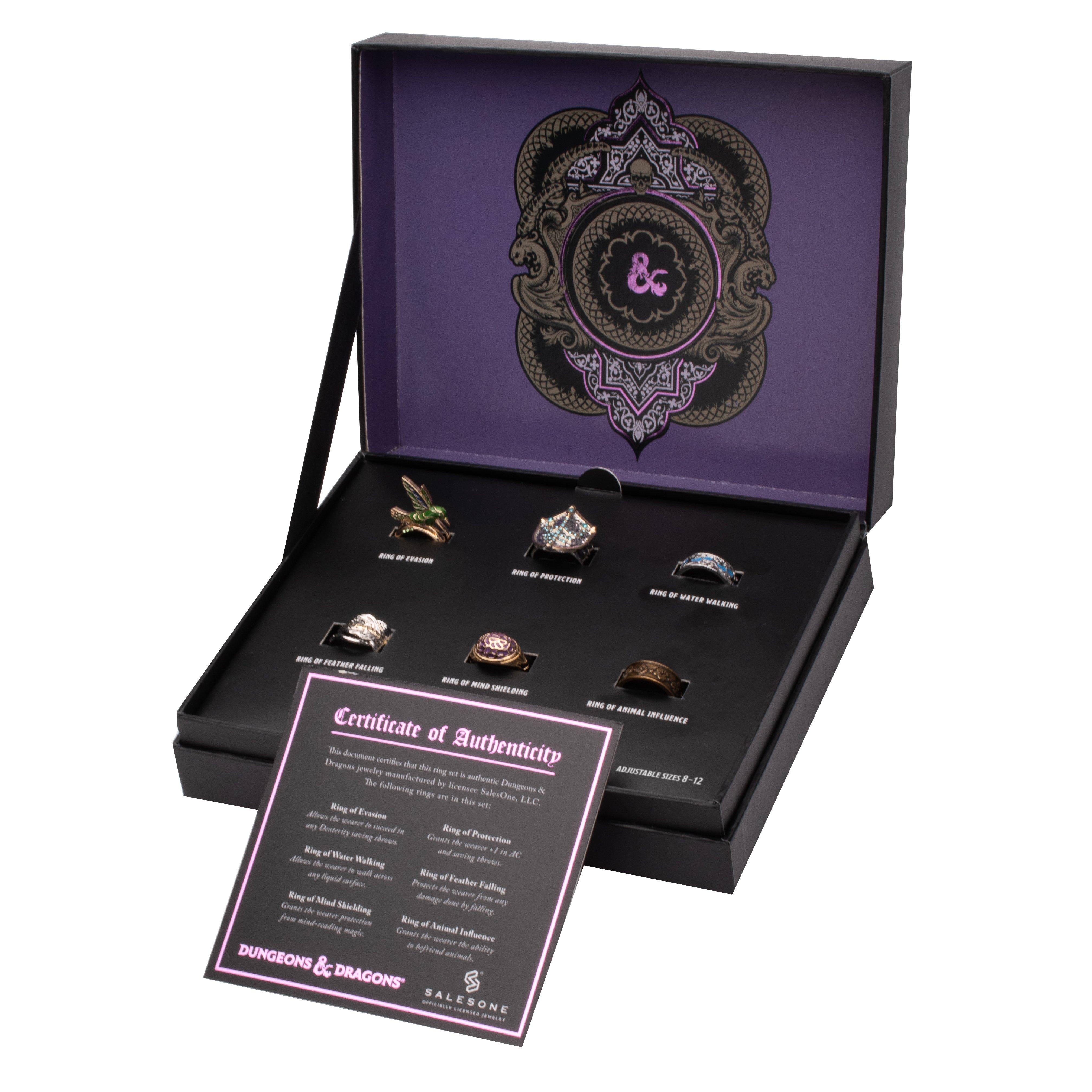 Dungeons and Dragons Adjustable 6-Piece Ring Set GameStop 