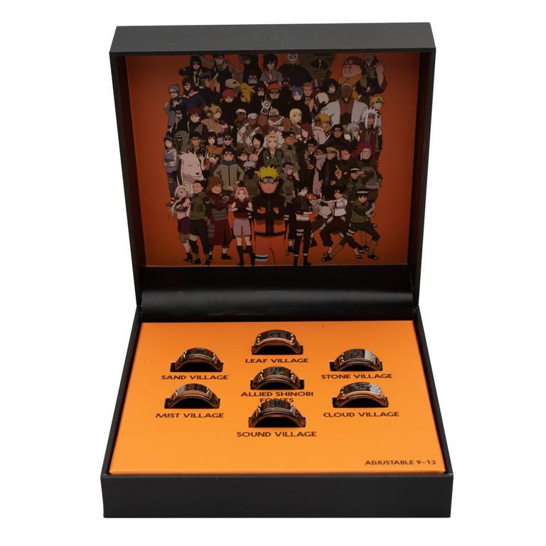 Naruto Shinobi Headband Ring Set Collector's Box GameStop