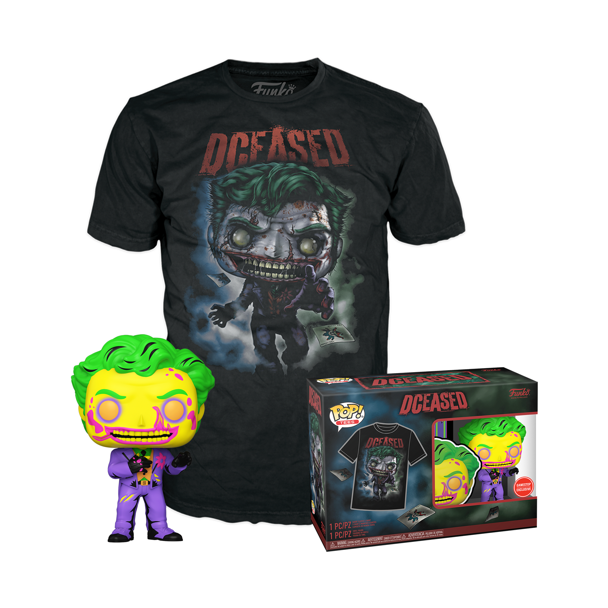 Set figura POP & Tee DC Comics Batman The Joker