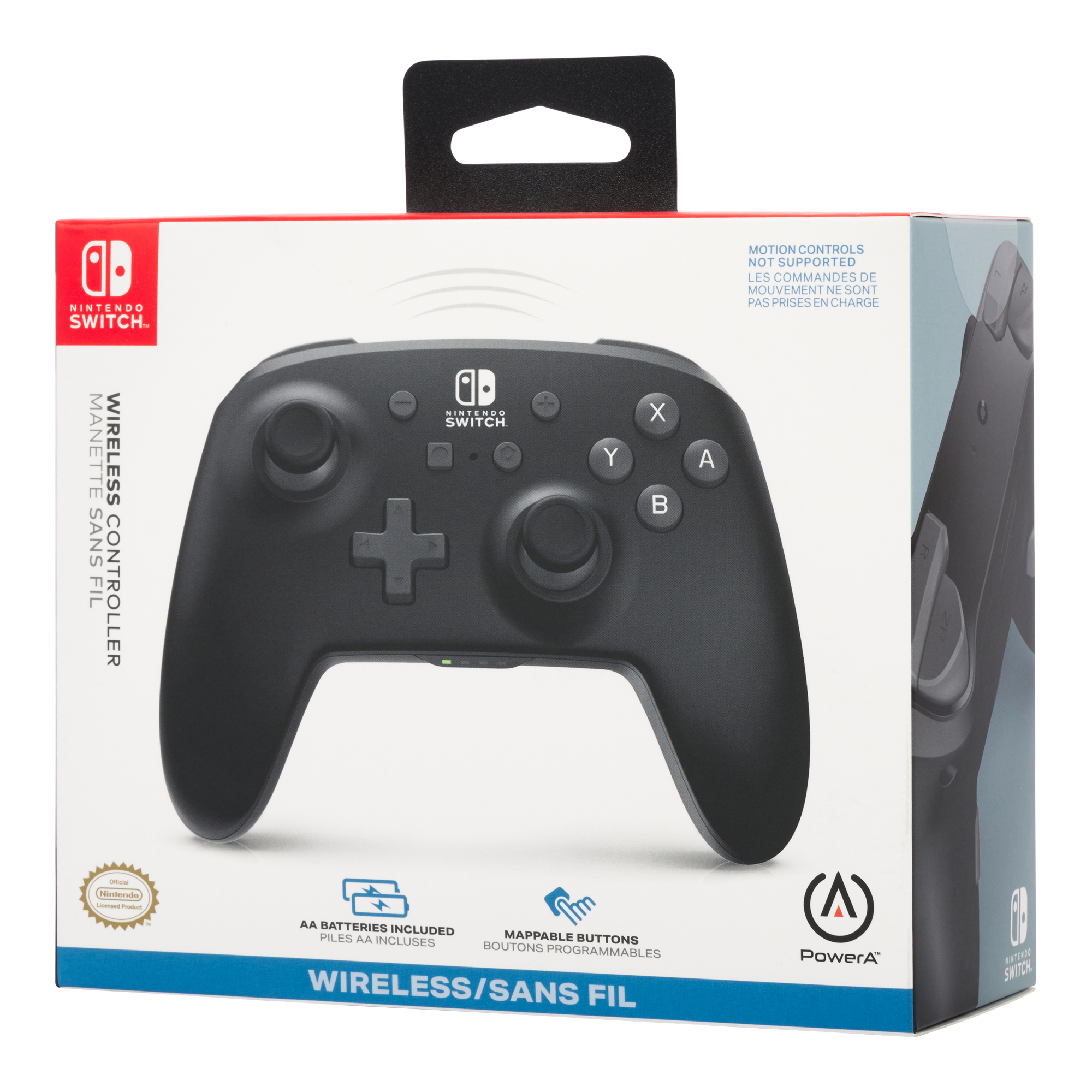 PowerA Wireless Nintendo Switch Controller - Mario Joy, AA Battery Powered  (Battery Included), Pro Controller for Switch, Advanced Gaming Buttons