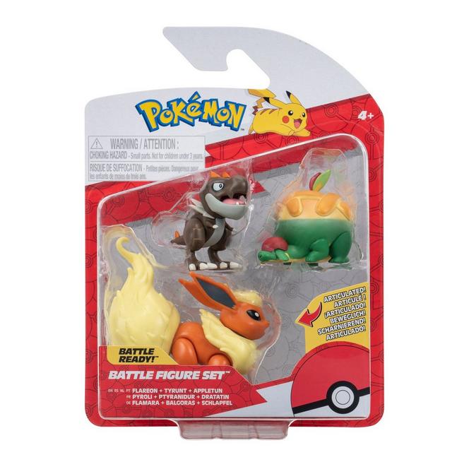 JAZWARES Pokémon Pack 3 Battle Figure Set Tiplouf, Feuforêve, Magmar 5 cm JAZWARES Pokémon Pack 3 Battle Figure Set Tiplouf, Feuforêve, Magmar 5 cm