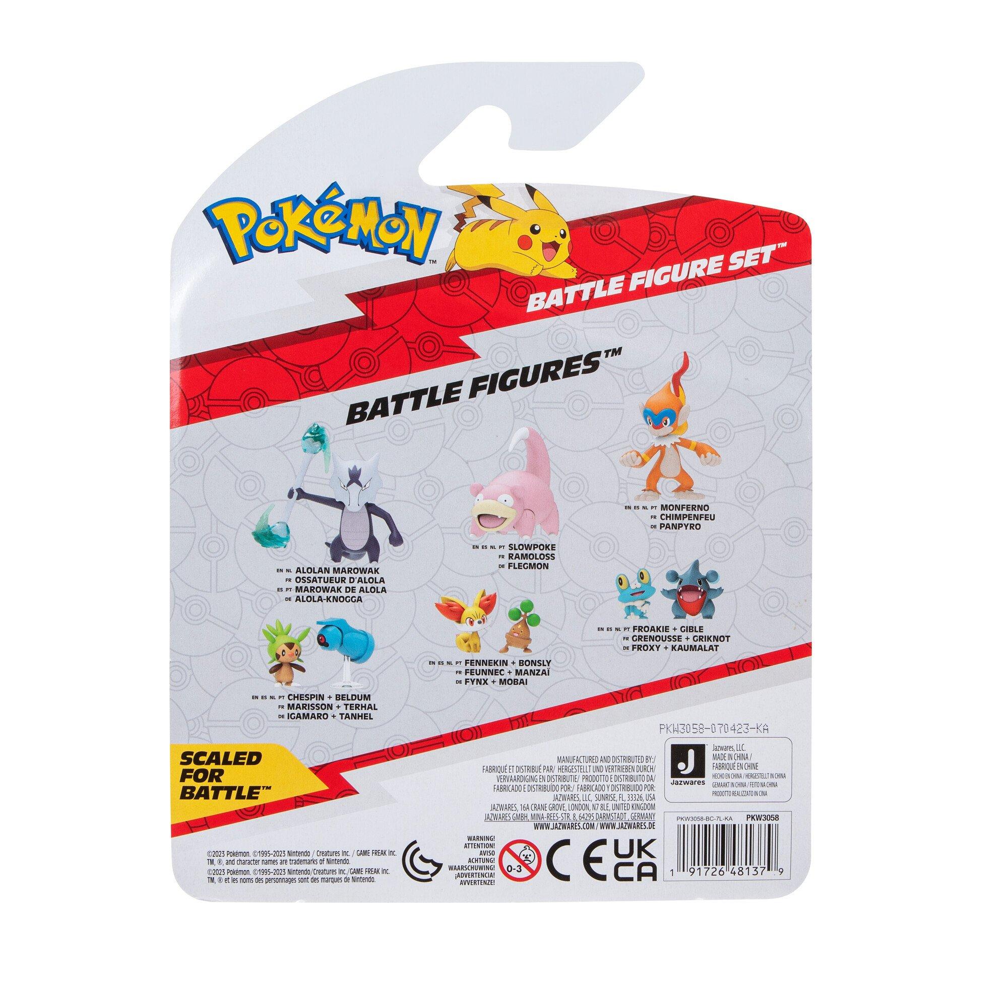 Jazwares Pokemon Battle Figure Set 3-Pack (Pawniard, Squirtle