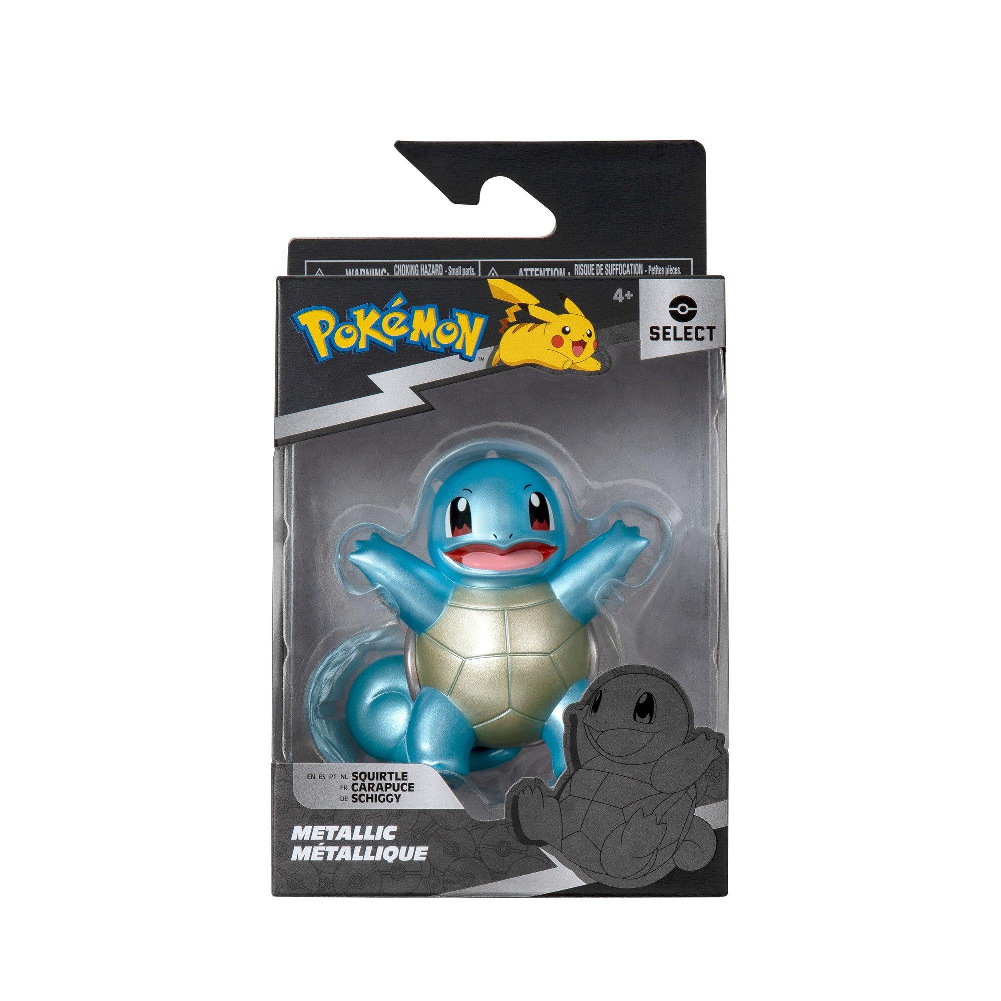 Jazwares Pokemon Select True-Color Metallic Squirtle 3-in Battle Figure