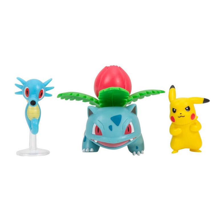 Jazwares Pokemon Battle Figure Set 3-Pack (Pikachu, Horsea, and