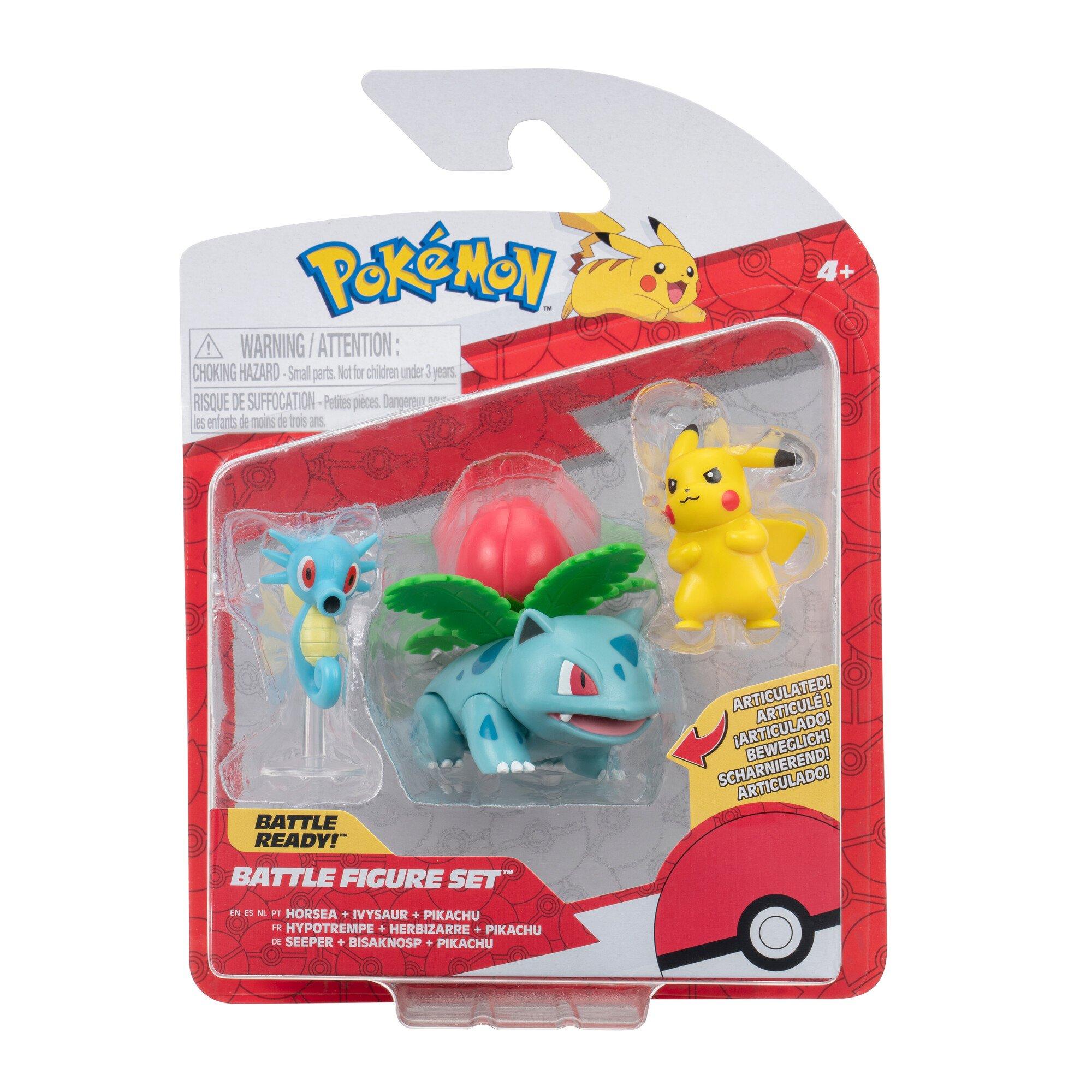 Jazwares Pokemon Battle Figure Set 3-Pack (Pikachu, Horsea