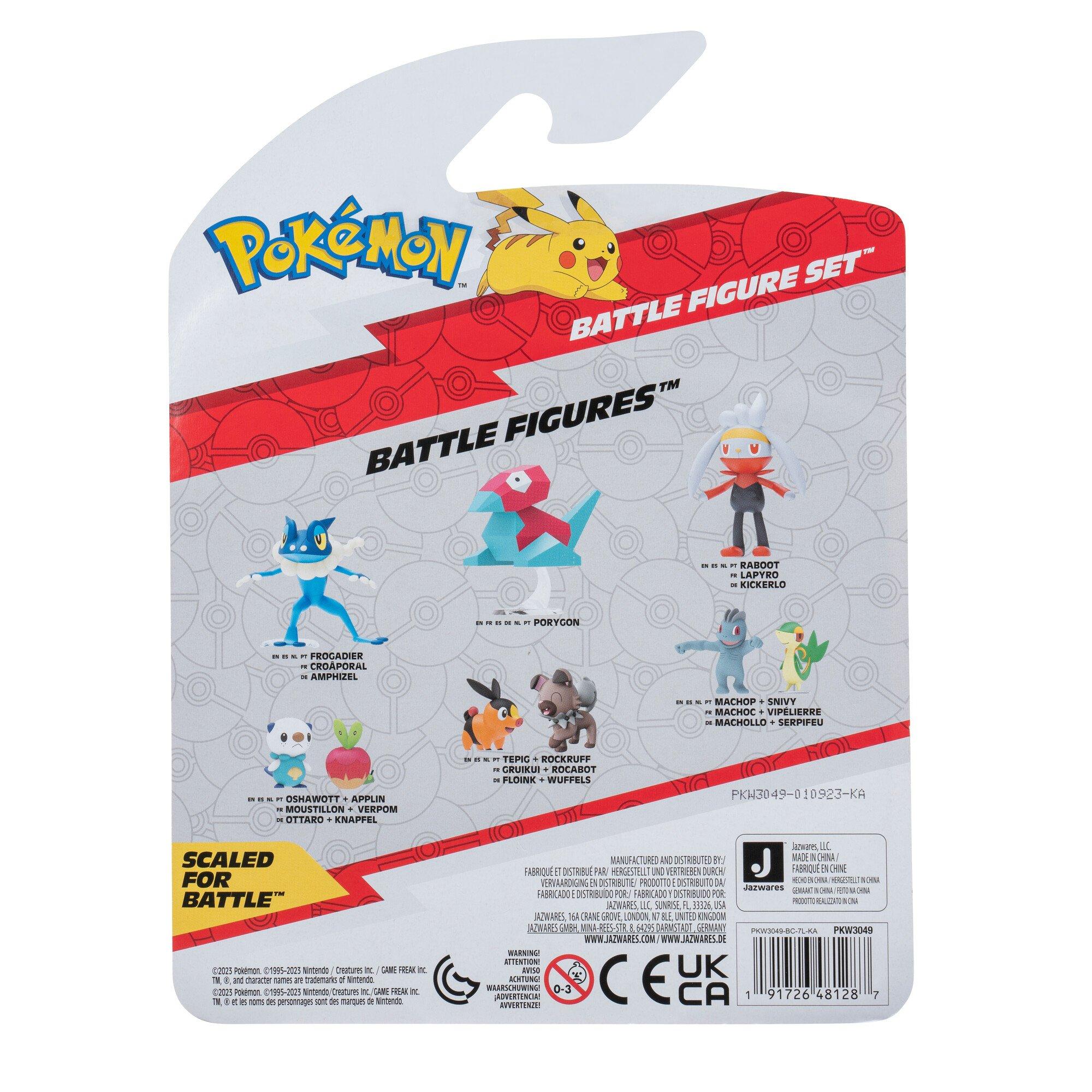 Pack c/ 3 Bonecos Pokémon Battle Figure Set - Jazwares