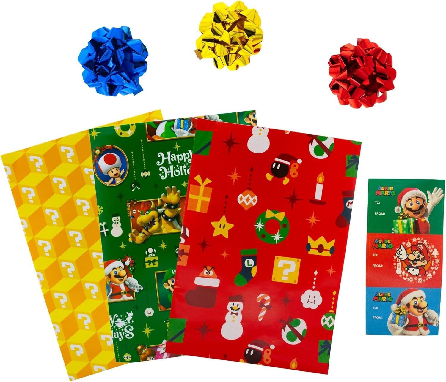 Mario wrapping paper hotsell